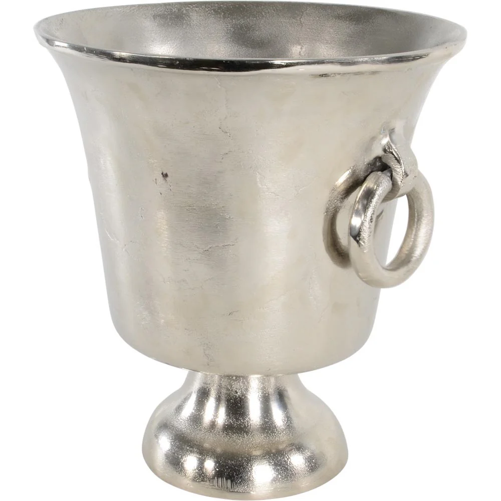 Lesli Living wijnkoeler Brush – zilver – Ø25x27cm
