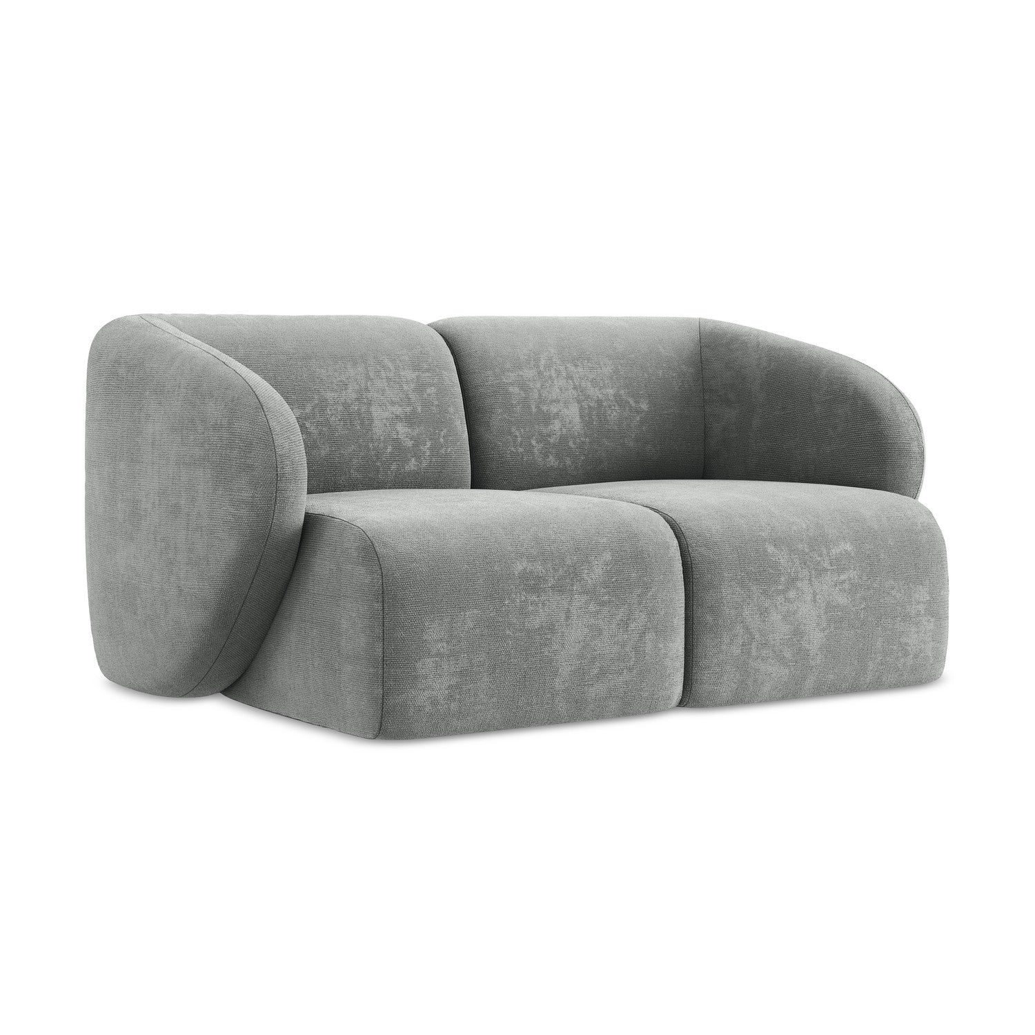 LaMiaSofa Tweezits modulaire bank Cervo – chenille stof – grijs – 174x
