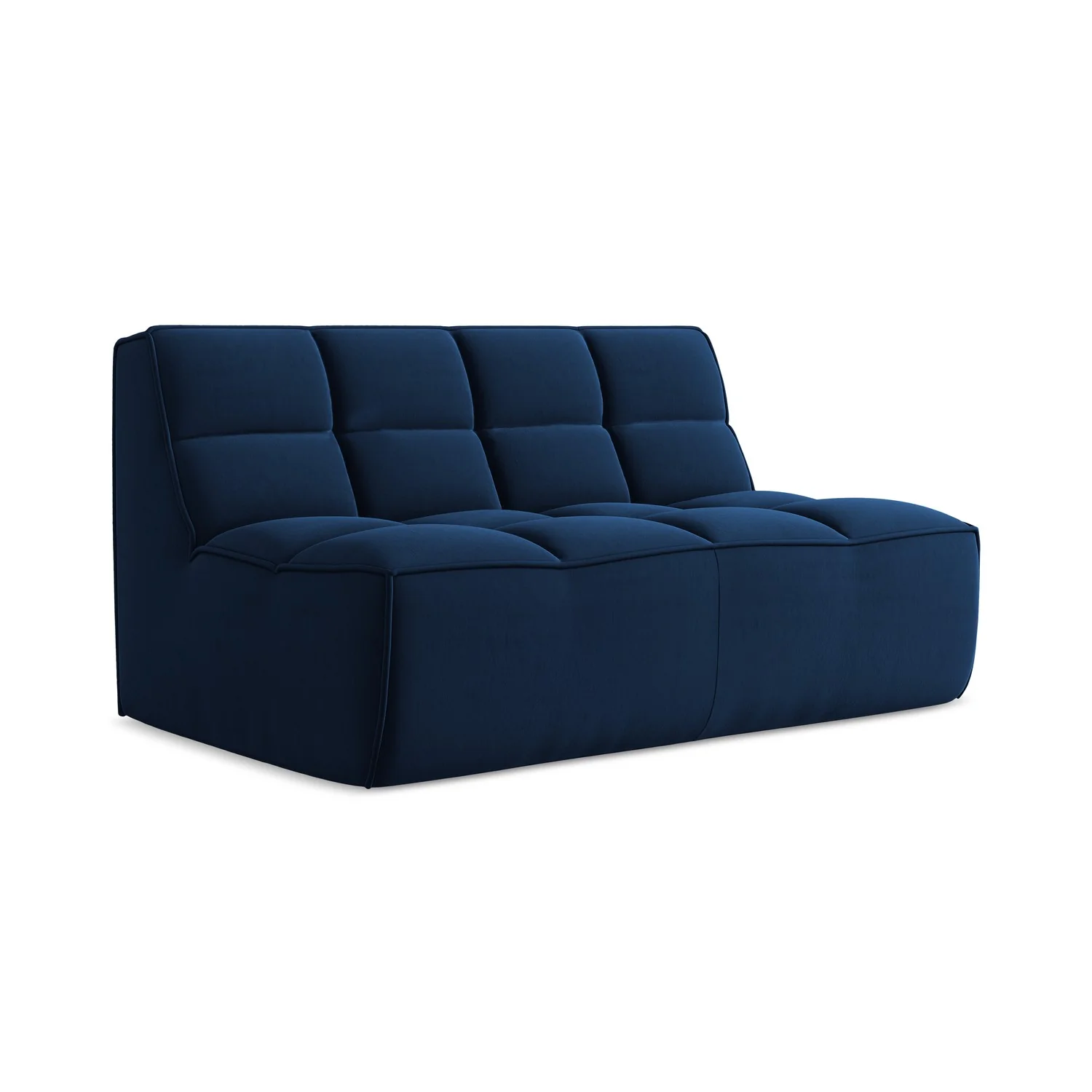 LaMiaSofa Tweezits modulaire bank Belluno – velours – koningsblauw – 1