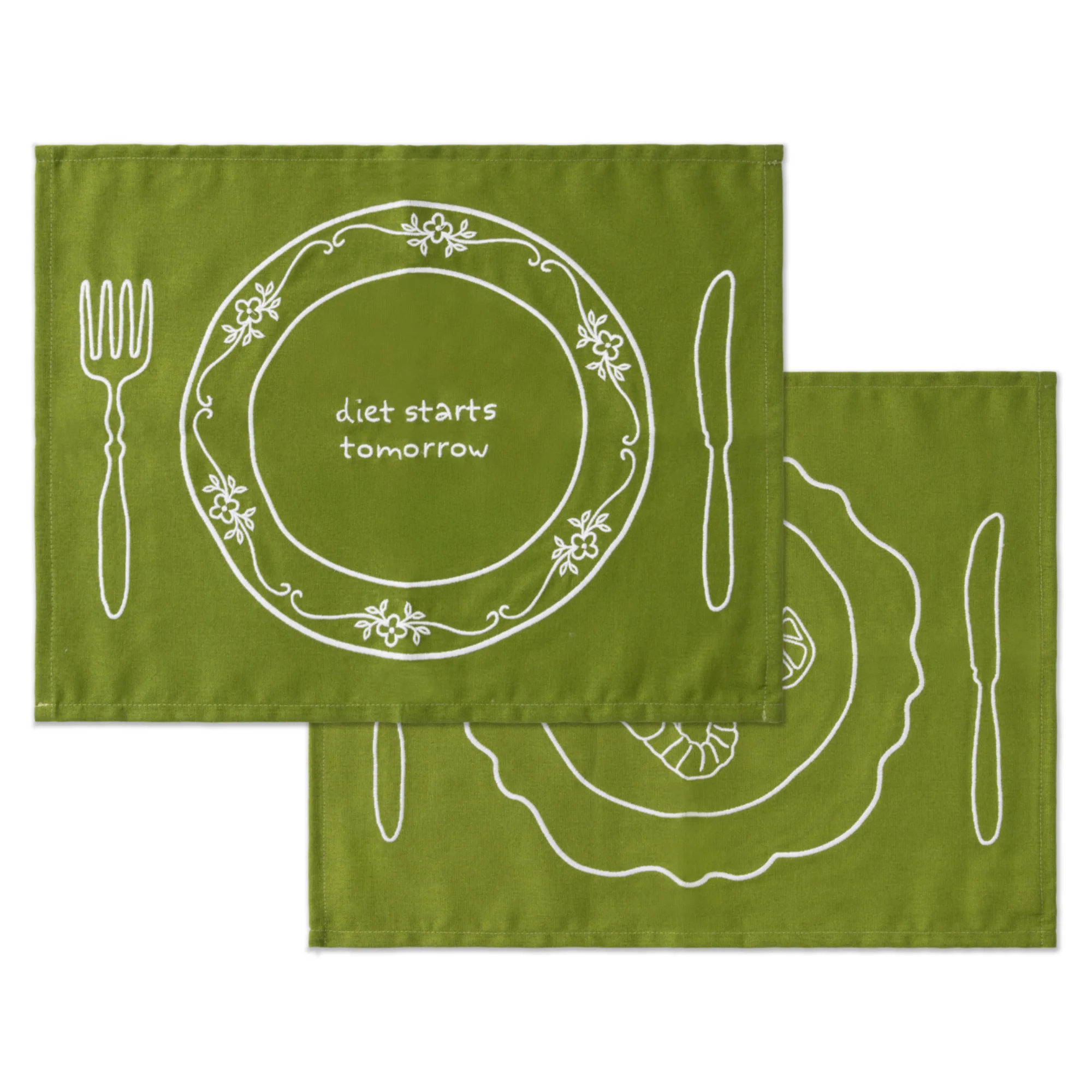 Kulu Club placemats – vintage borden – linnenmix – set van 2