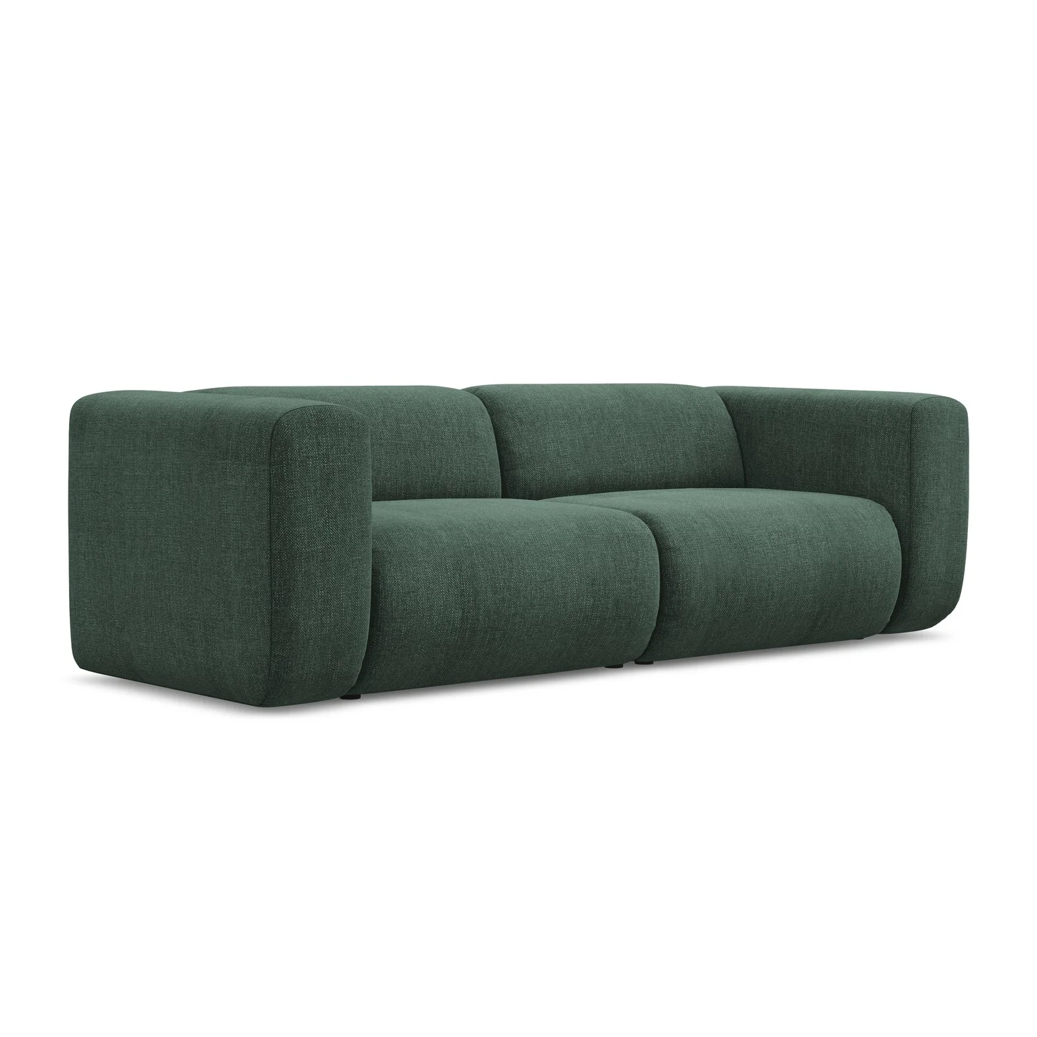 LaMiaSofa 3-zits bank Bari – chenille stof – groente – 228x89x70