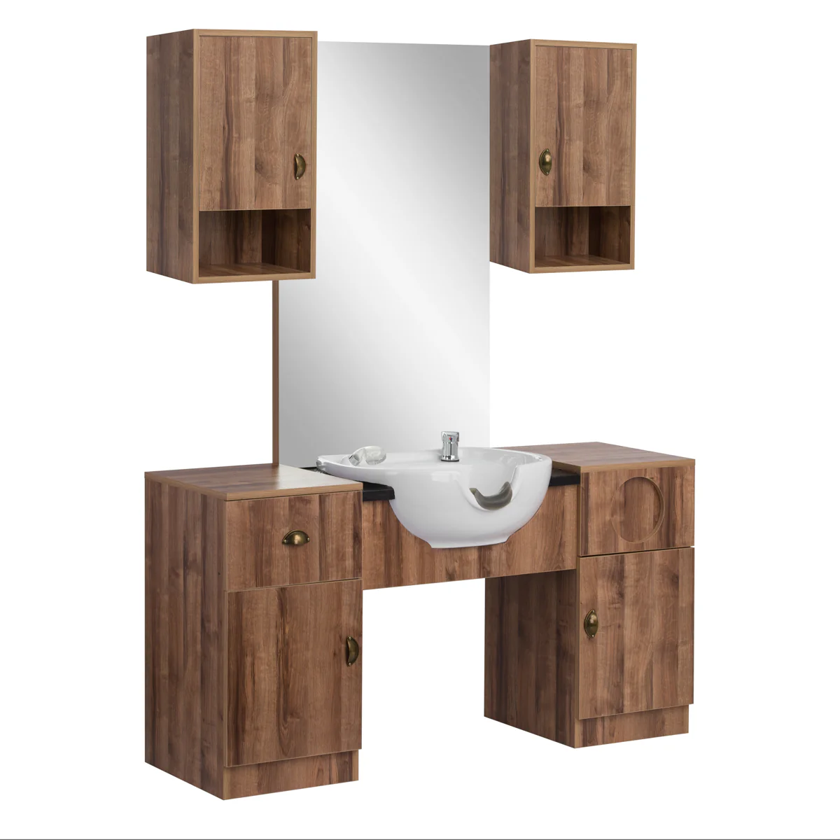 Kaptafel Kapperssalon Gabbiano met Wastafel QT-003