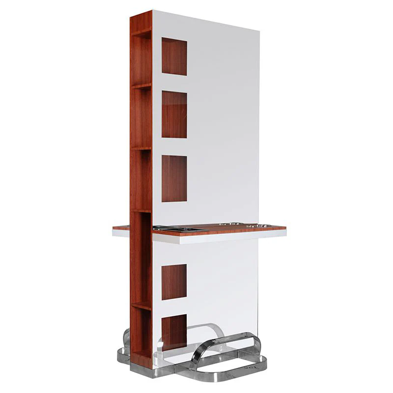 Kaptafel Kapperssalon Gabbiano Dubbelzijdig B058A Kersenhout