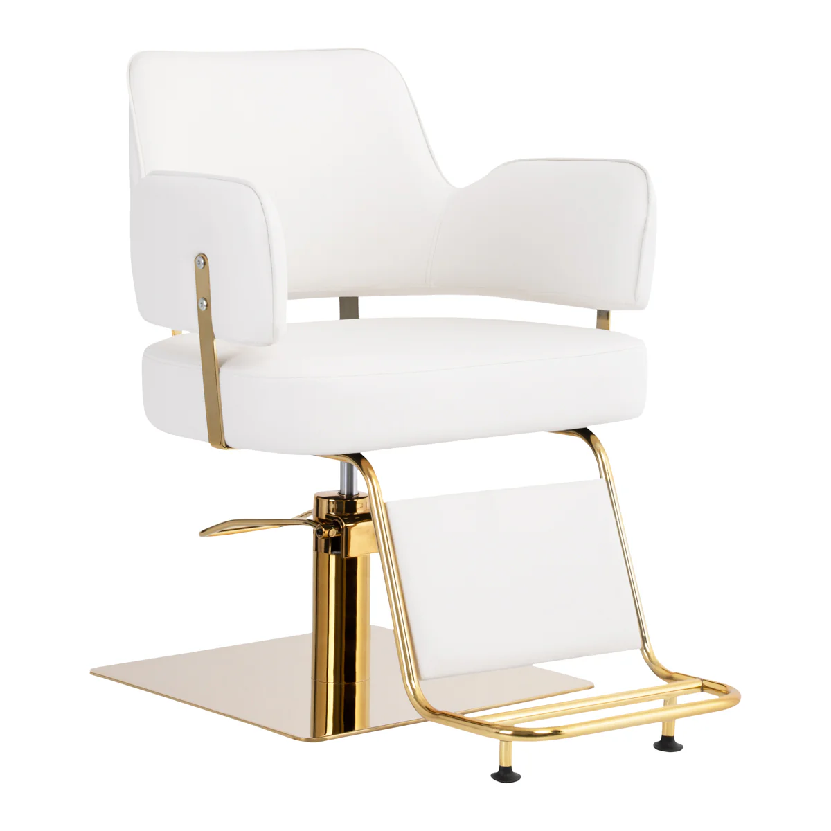 Kappersstoel Gabbiano Linz Goud Wit