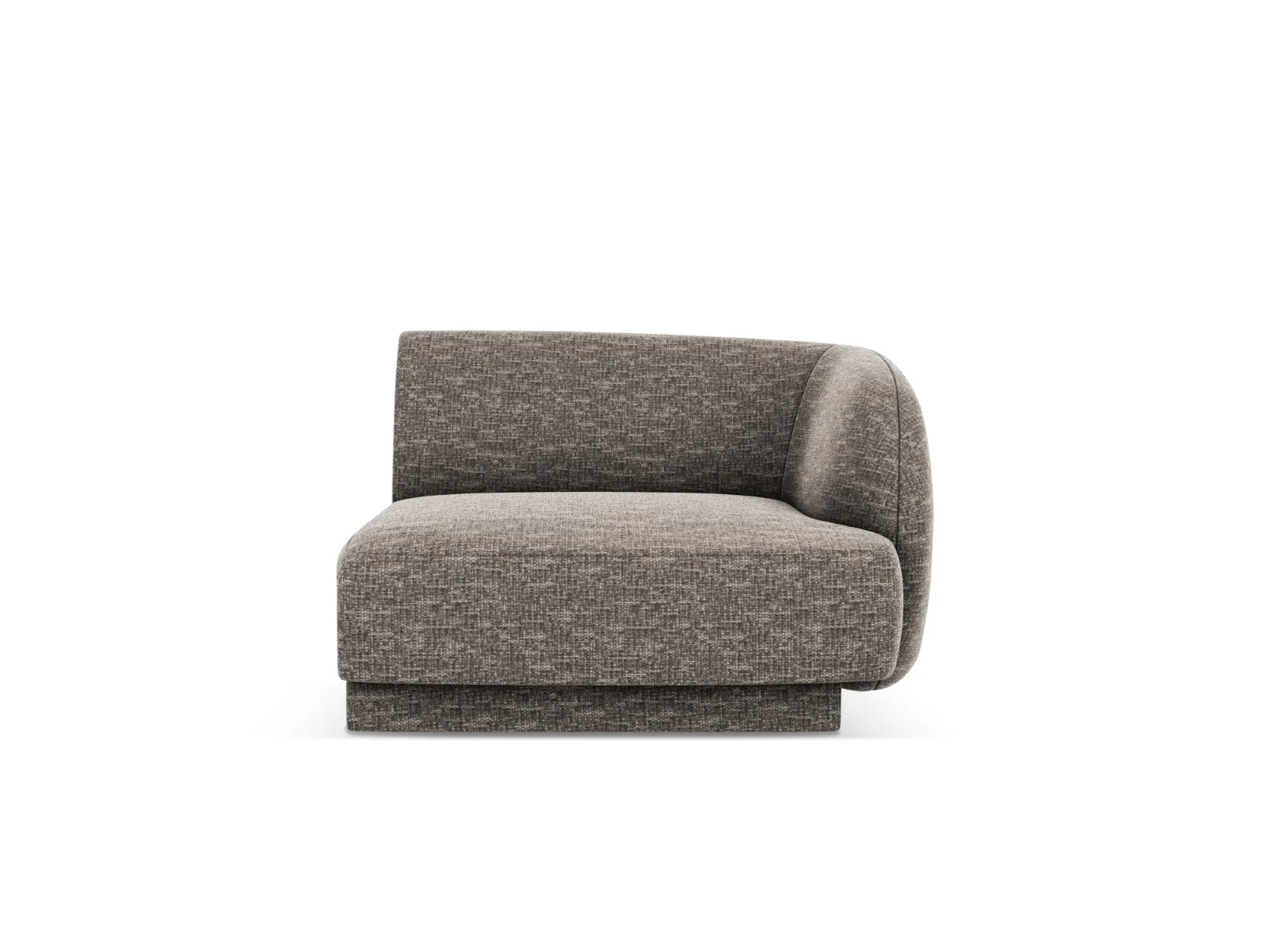 Micadoni rechter module Miley chenille grijs – 90x90x70cm