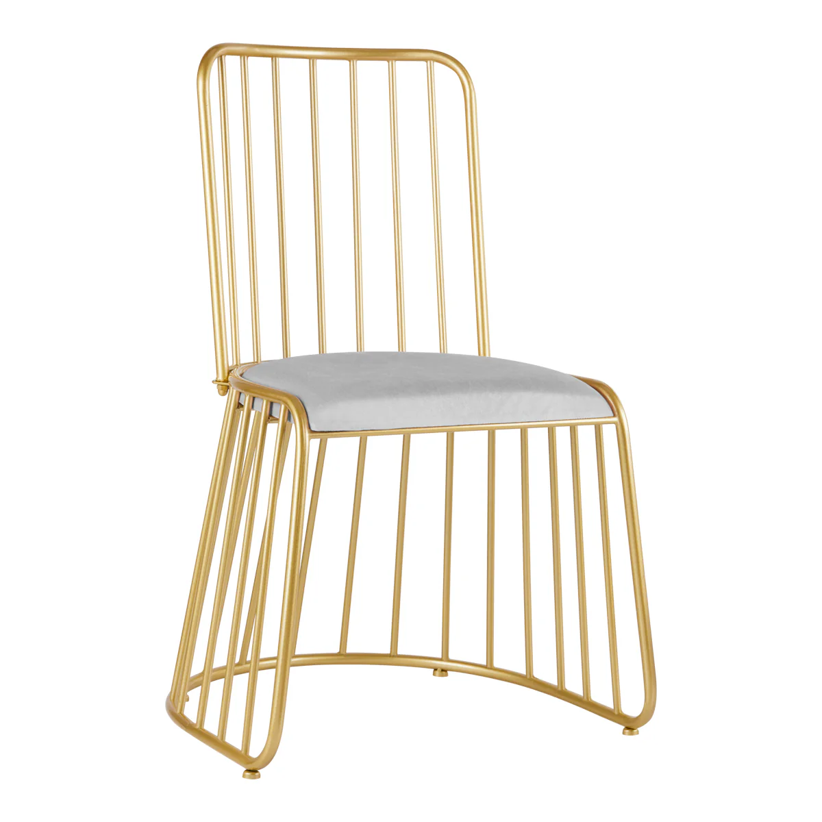 Stoel Fluweel MT-307 Goud Grijs