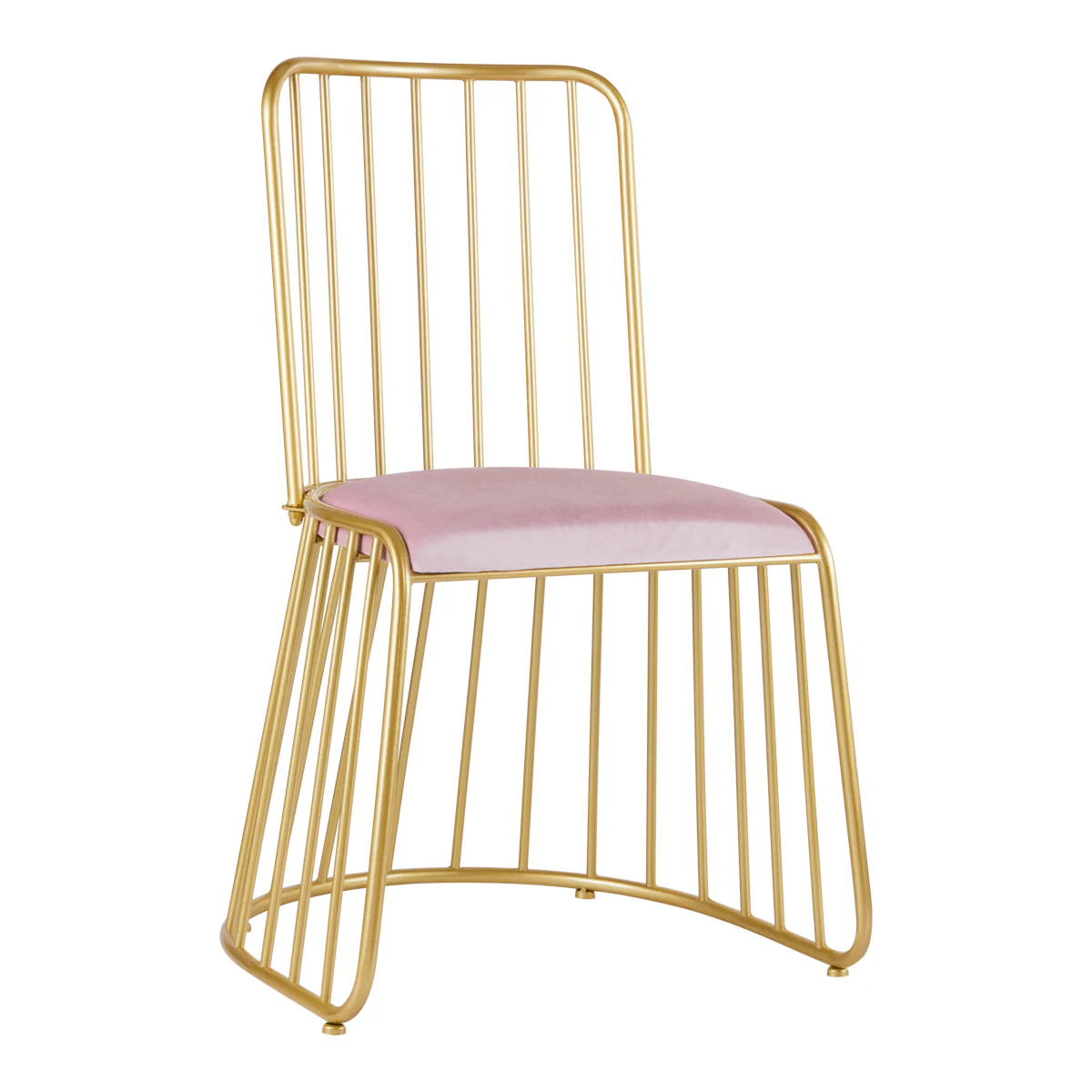 Stoel Fluweel MT-307 Goud Roze