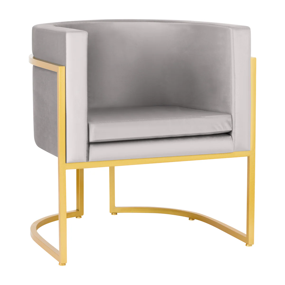 Stoel Fluweel MT-308 Goud Grijs