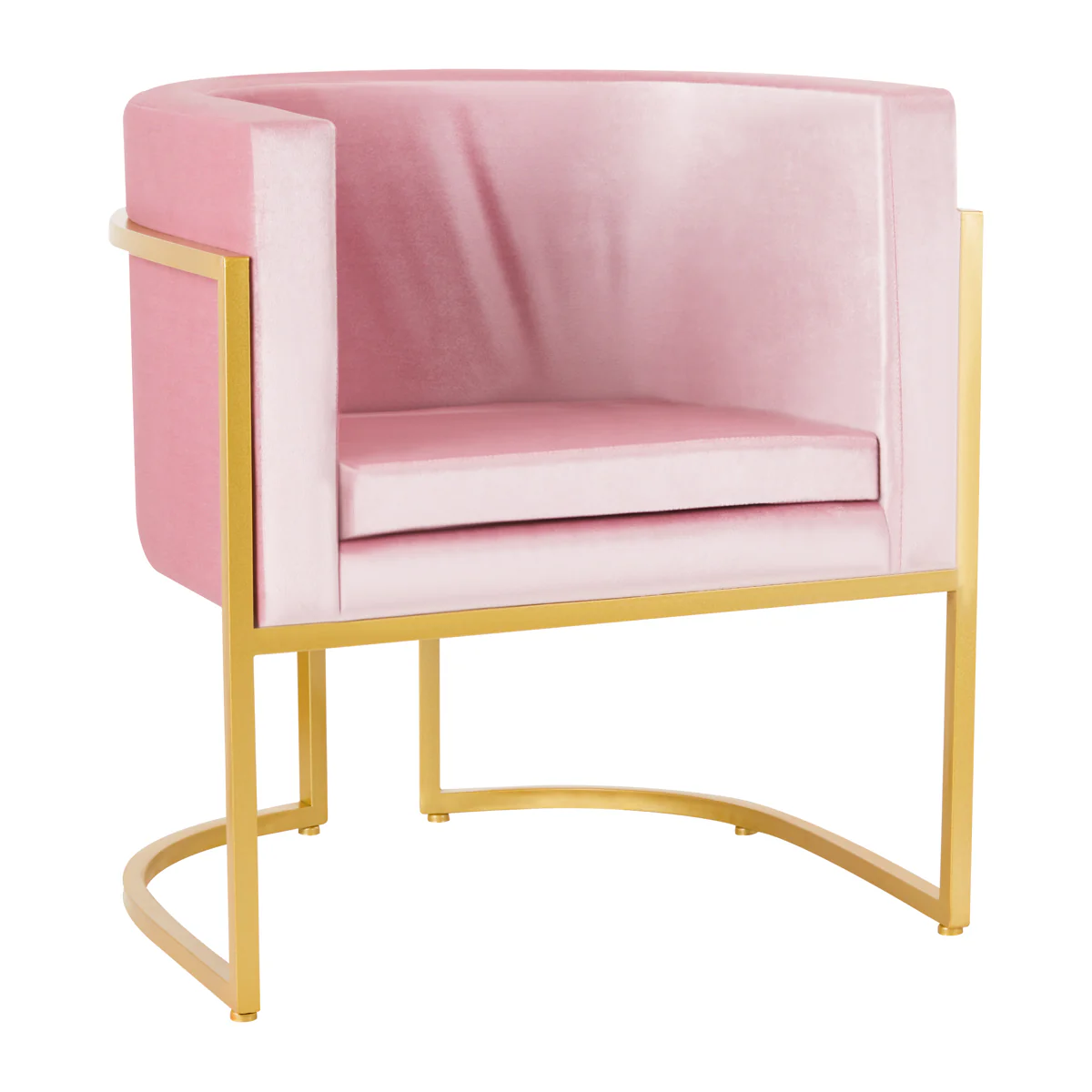 Stoel Fluweel MT-308 Goud Roze