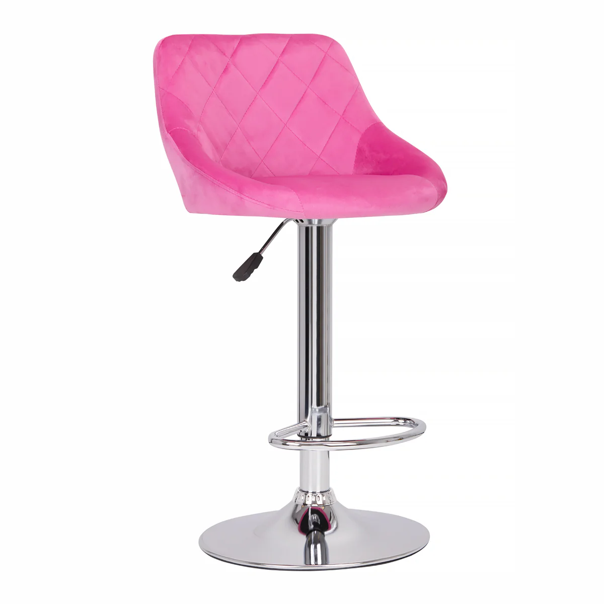 Barstoel Quilt Swivel Verstelbaar Zwart Fuchsia