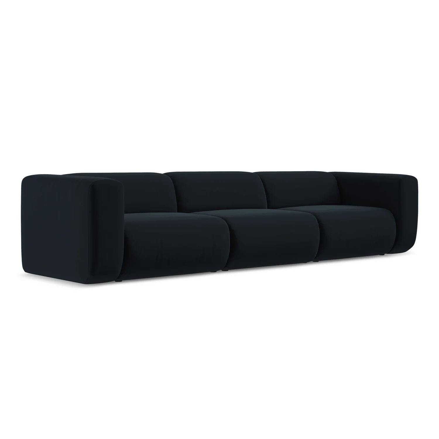 LaMiaSofa 4-zits bank Bari – velours – koningsblauw – 319x89x70
