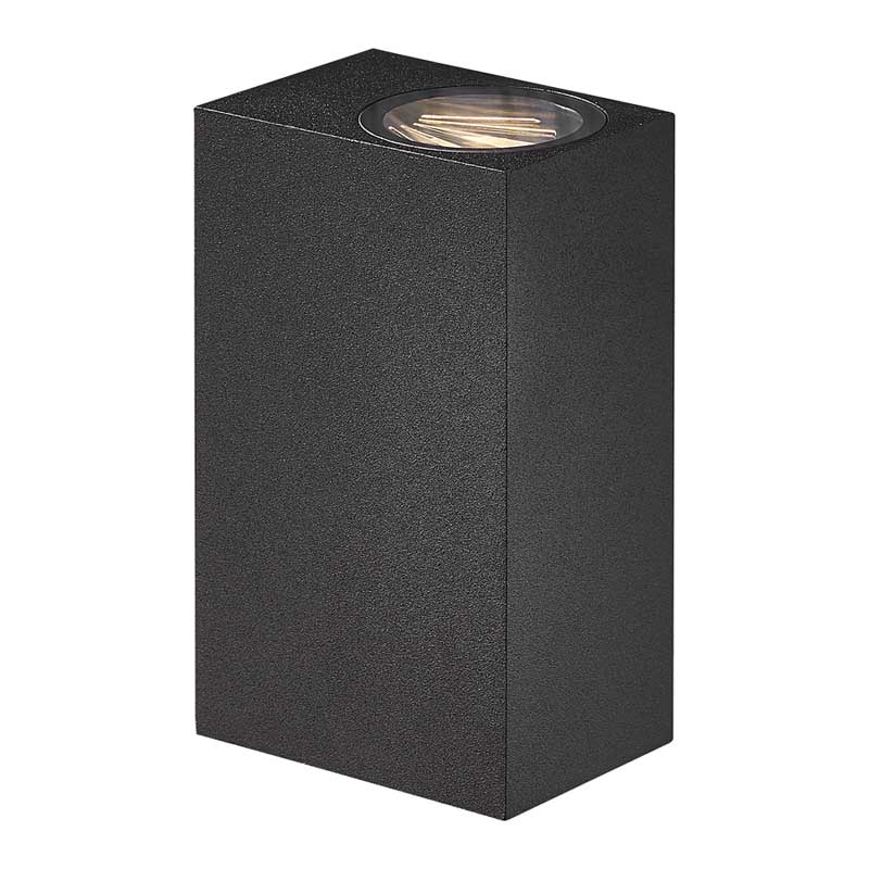 Nordlux Asbol Wandlamp Buiten – 2-lichts LED – 3000K – IP44 – Zwart –