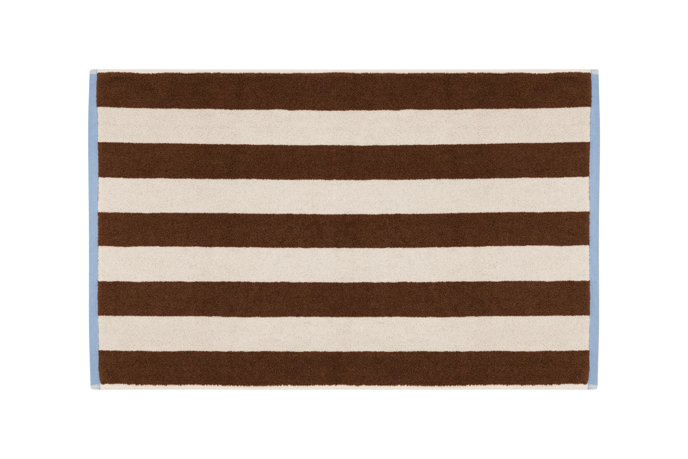 noo.ma Gobo Badmat Cocoa Brown – 80 x 50 cm, gestreept katoen