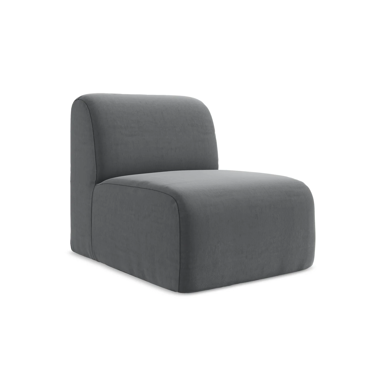 LaMiaSofa Bankmodule midden Cervo – velours – staal – 70x94x75