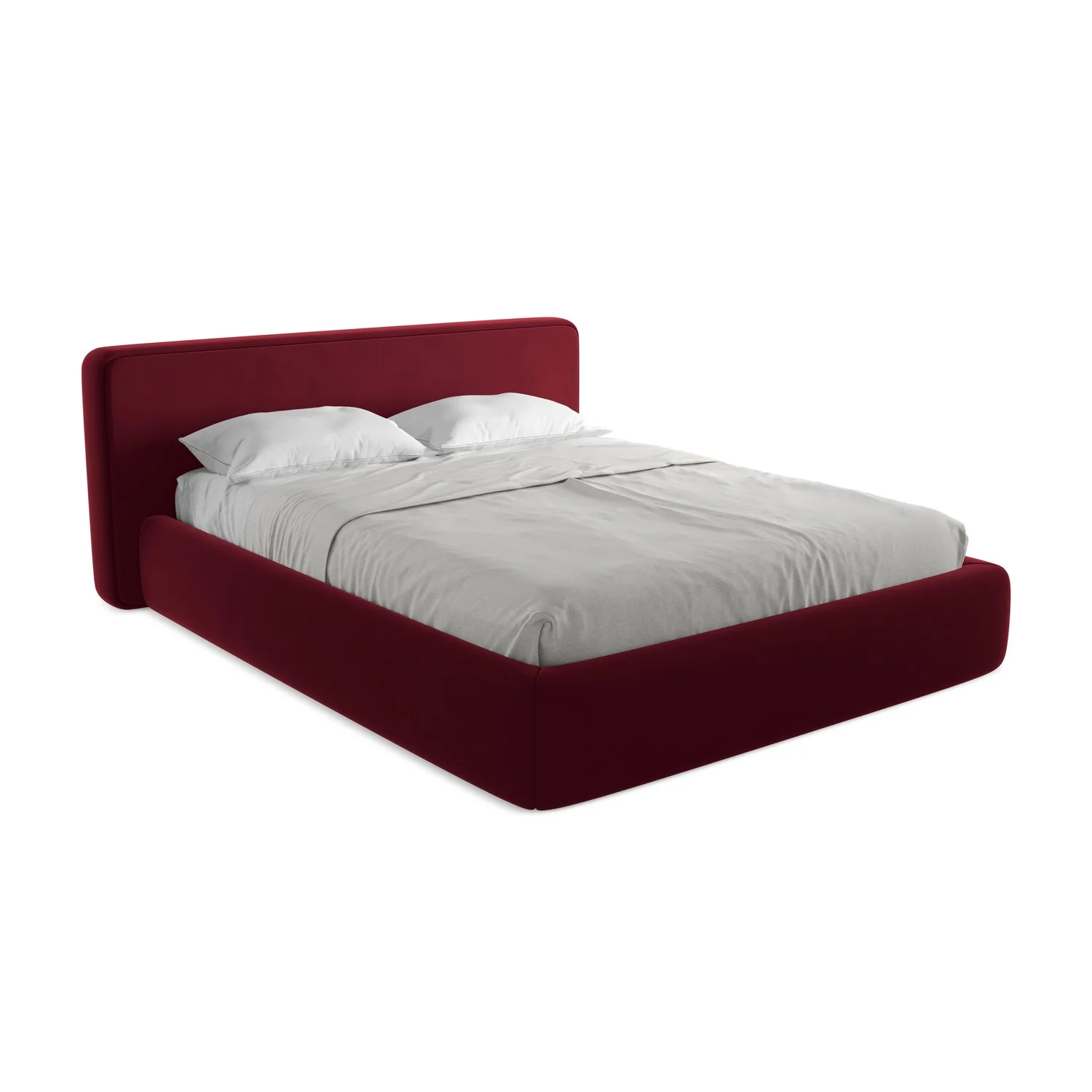 LaMiaSofa Bed met opbergruimte Firenze – velours – bourgondië – 200×22
