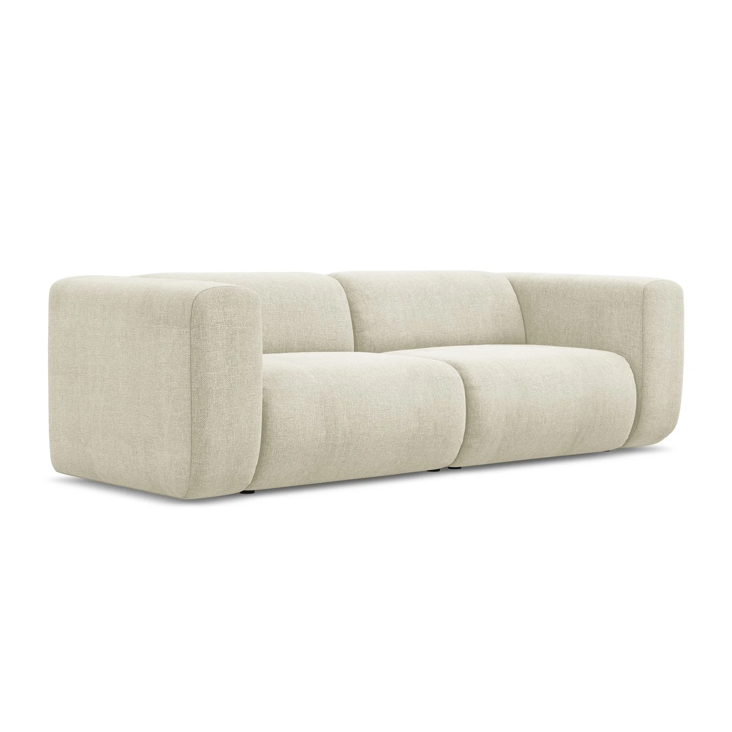 LaMiaSofa 3-zits bank Bari – chenille stof – beige – 228x89x70