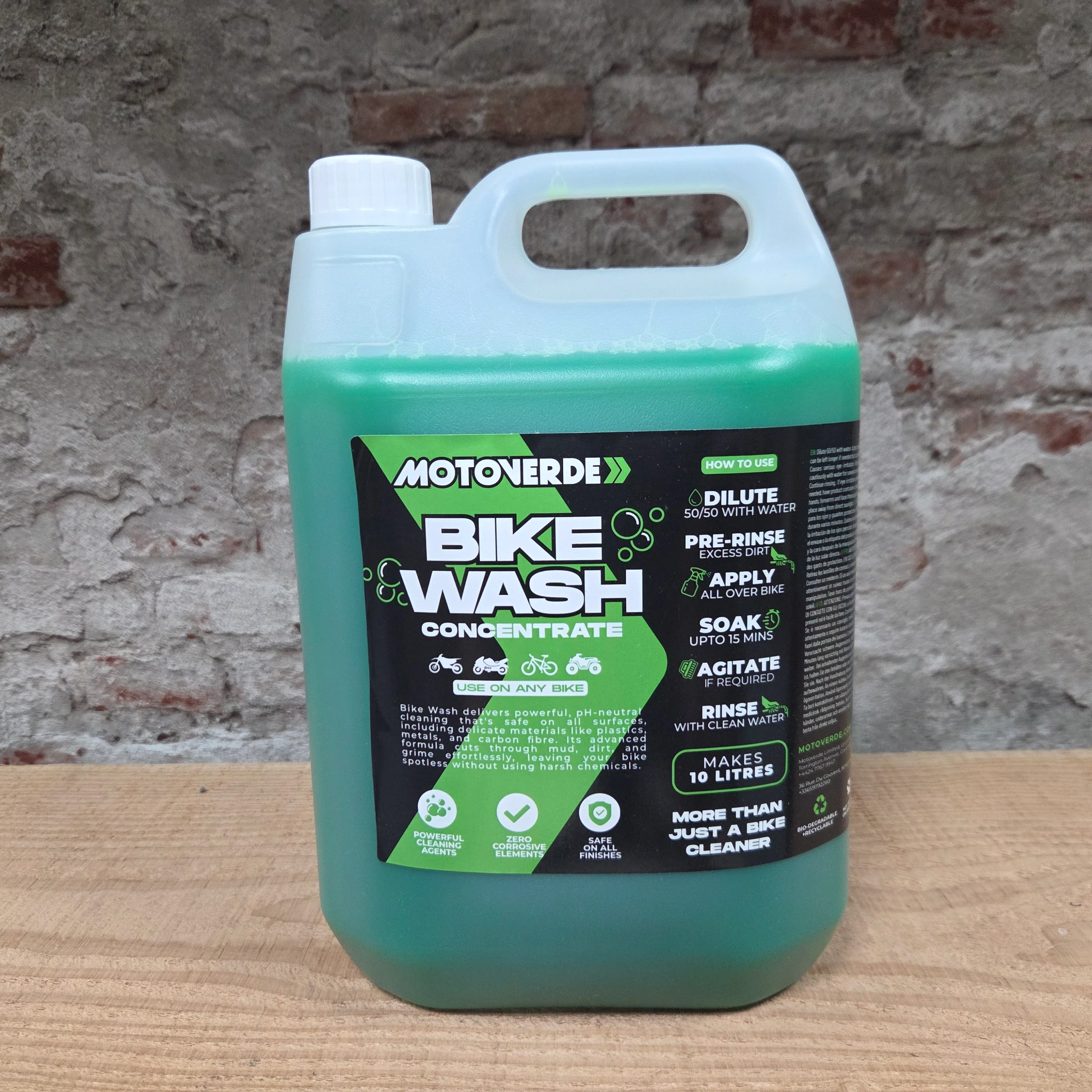 MOTOVERDE bike wash concentrate