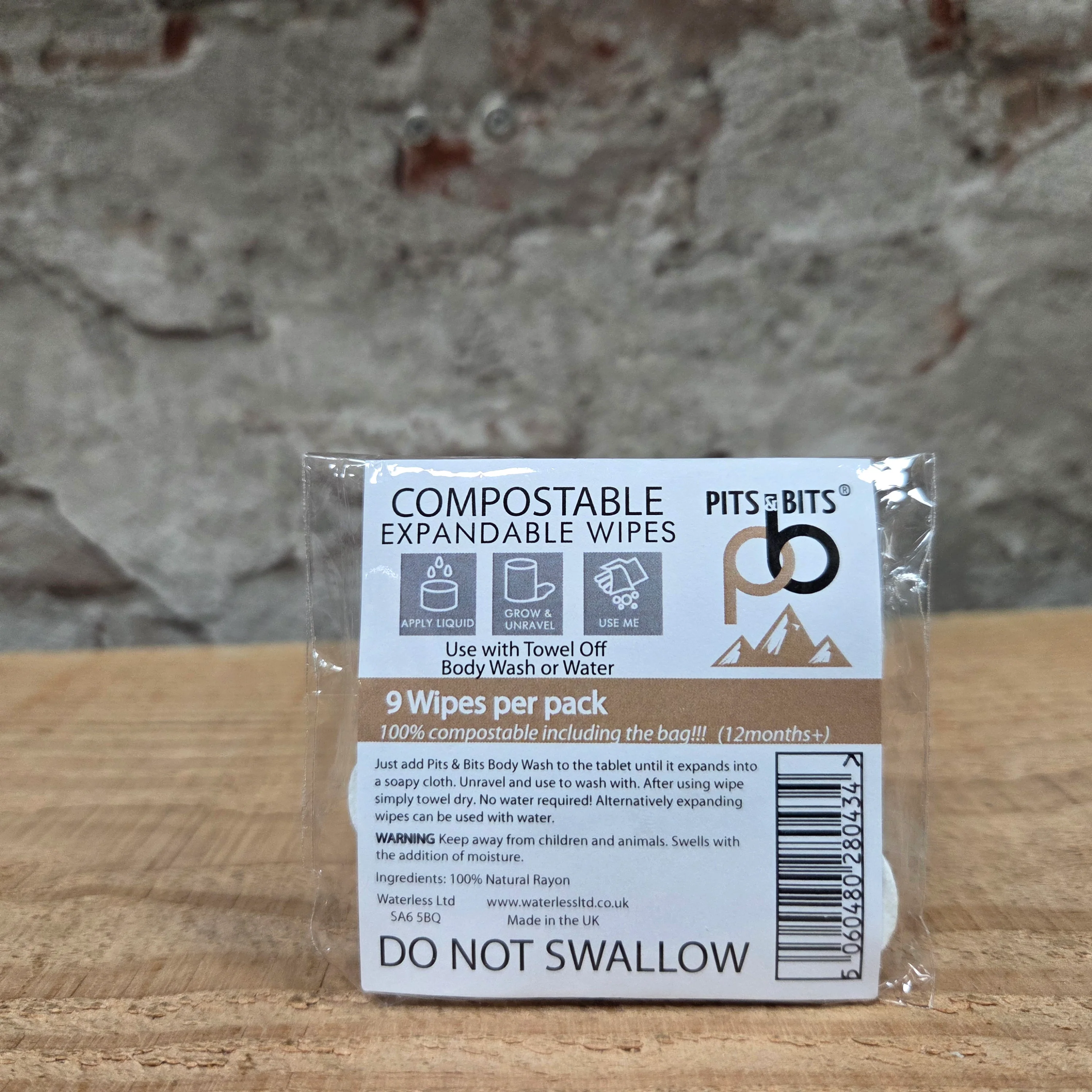PITS & BITS expandable wipes