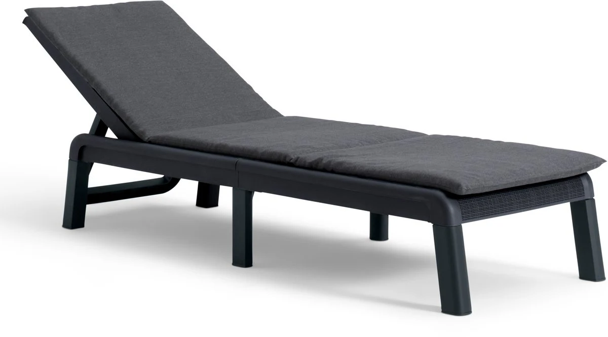 Keter Mallorca Ligbed – inclusief kussen – 187.5x58x29cm – Antraciet