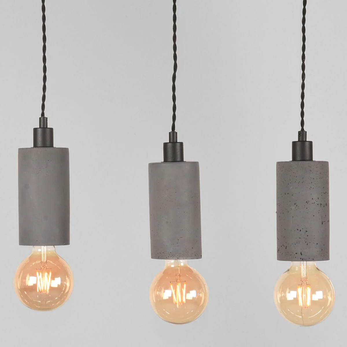LABEL51 Hanglamp Fresco – Donkergrijs Beton – 80x9x120cm
