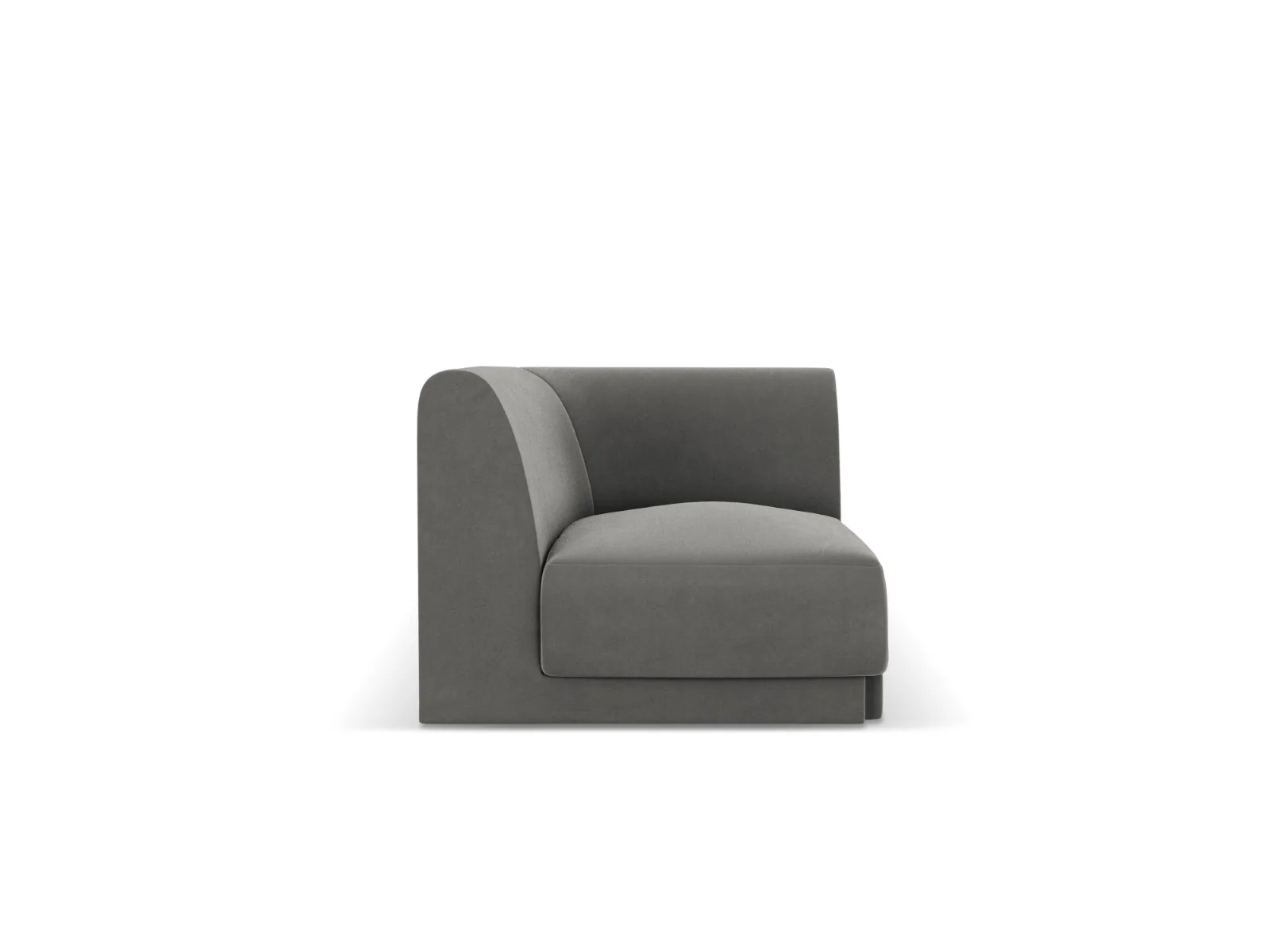 Micadoni Hoekmodule Miley flueel lichtgrijs – 90x90x70cm
