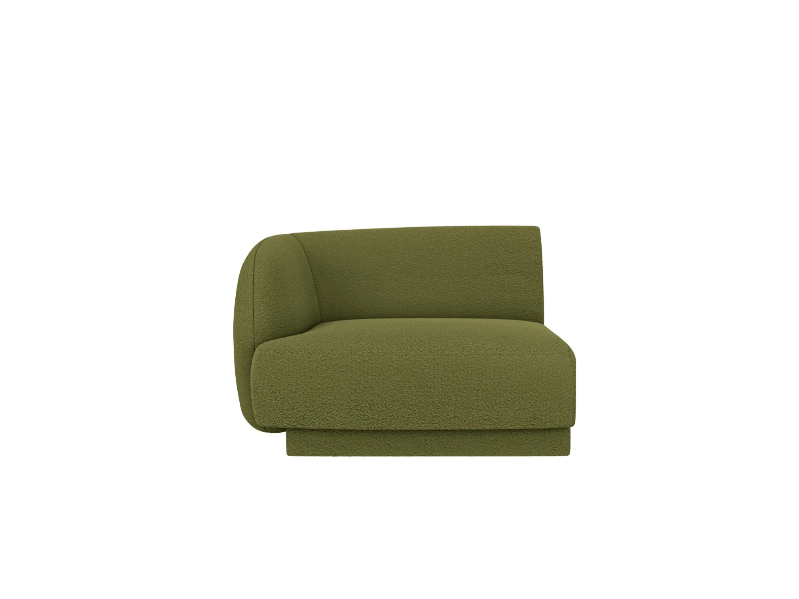Micadoni linker module Miley boucle donker olijfgroen – 90x90x70cm