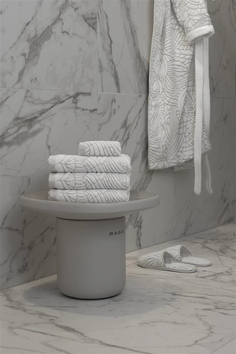 MOOOI Dodo Pavone – Douchehanddoek – Wit – 55×100 / 22×40 Inch cm