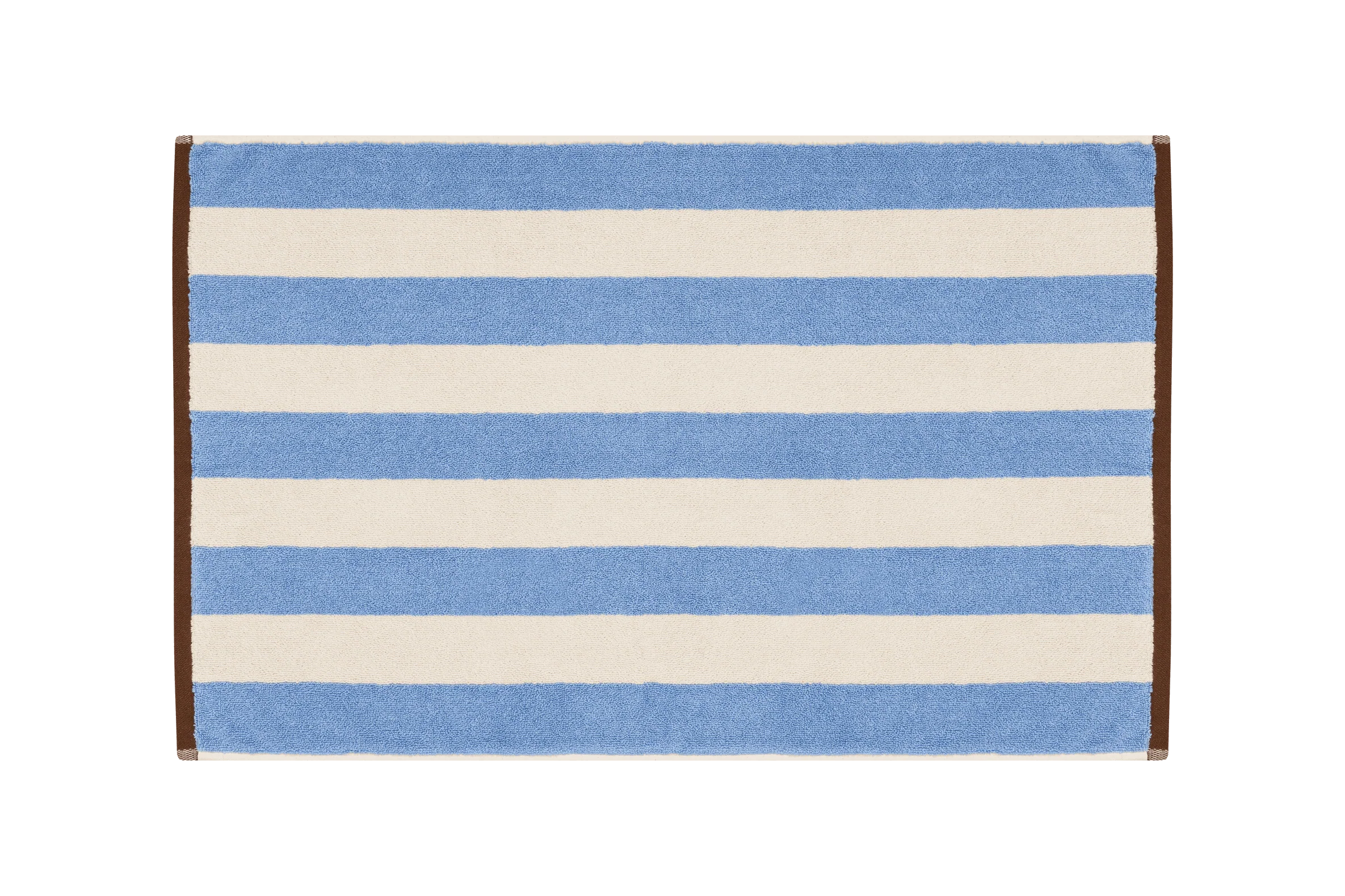 noo.ma Gobo badmat gestreept – Baby Blue, 38 x 40 cm