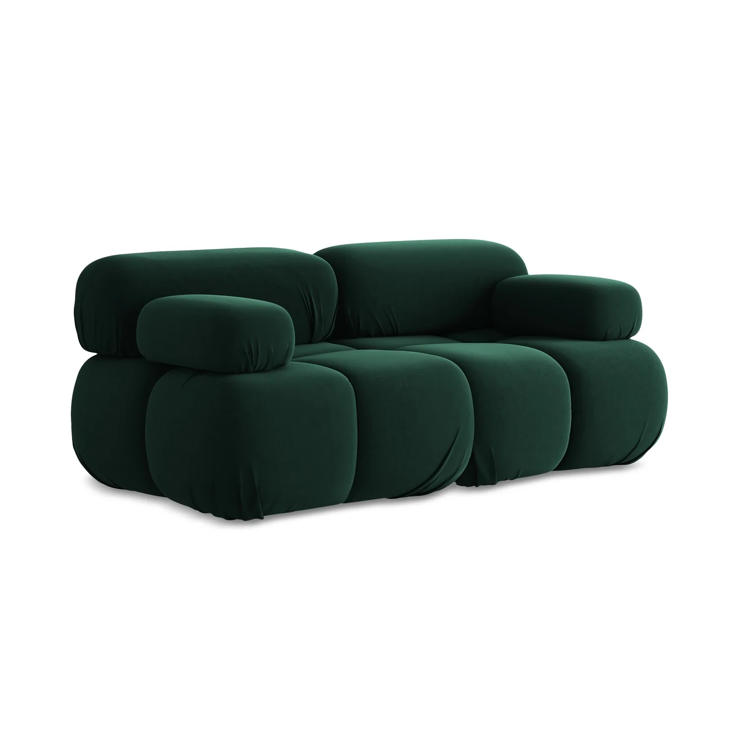 LaMiaSofa Tweezits modulaire bank Sanremo – velours – flessengroen – 1