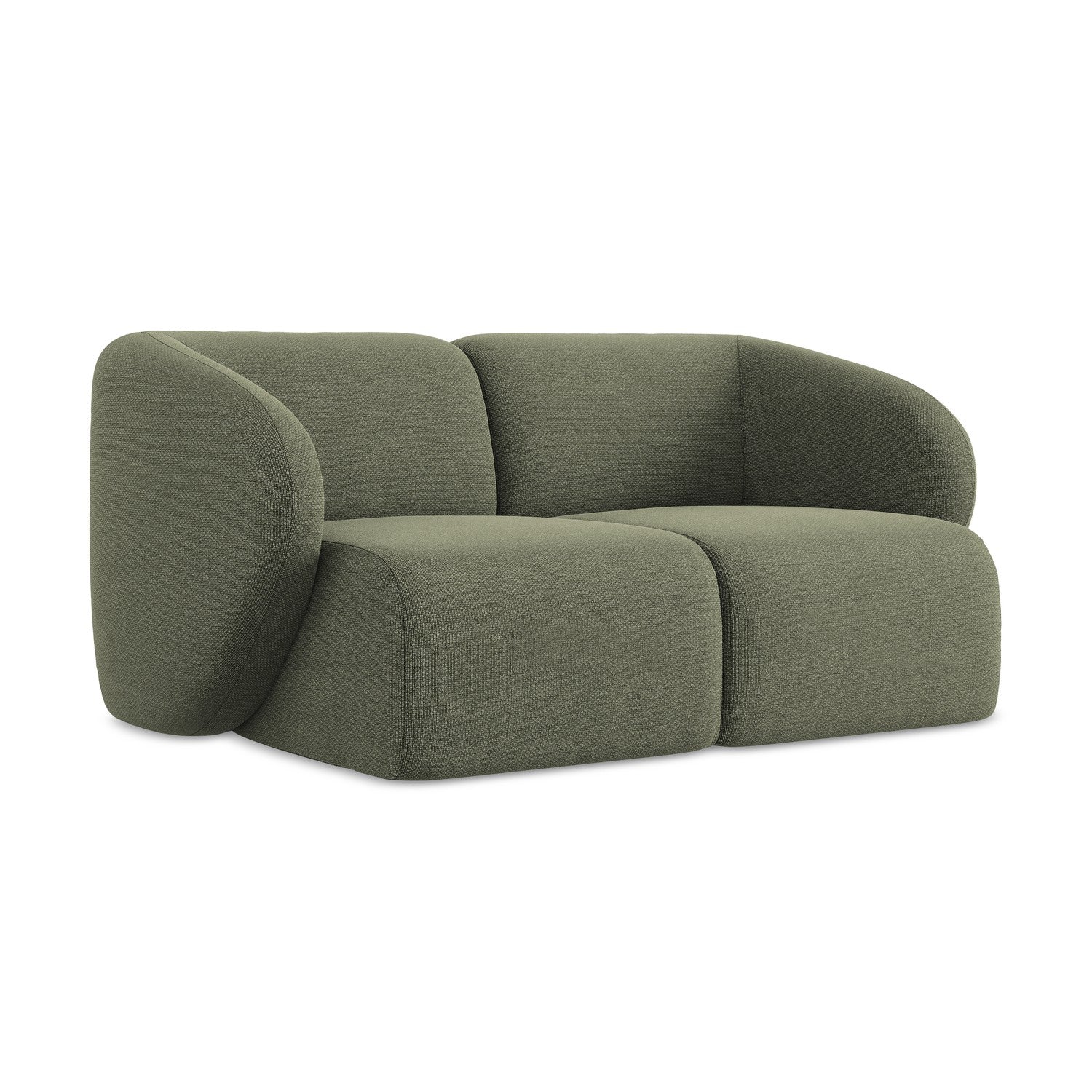 LaMiaSofa Tweezits modulaire bank Cervo – bouclé – olijf – 174x94x75