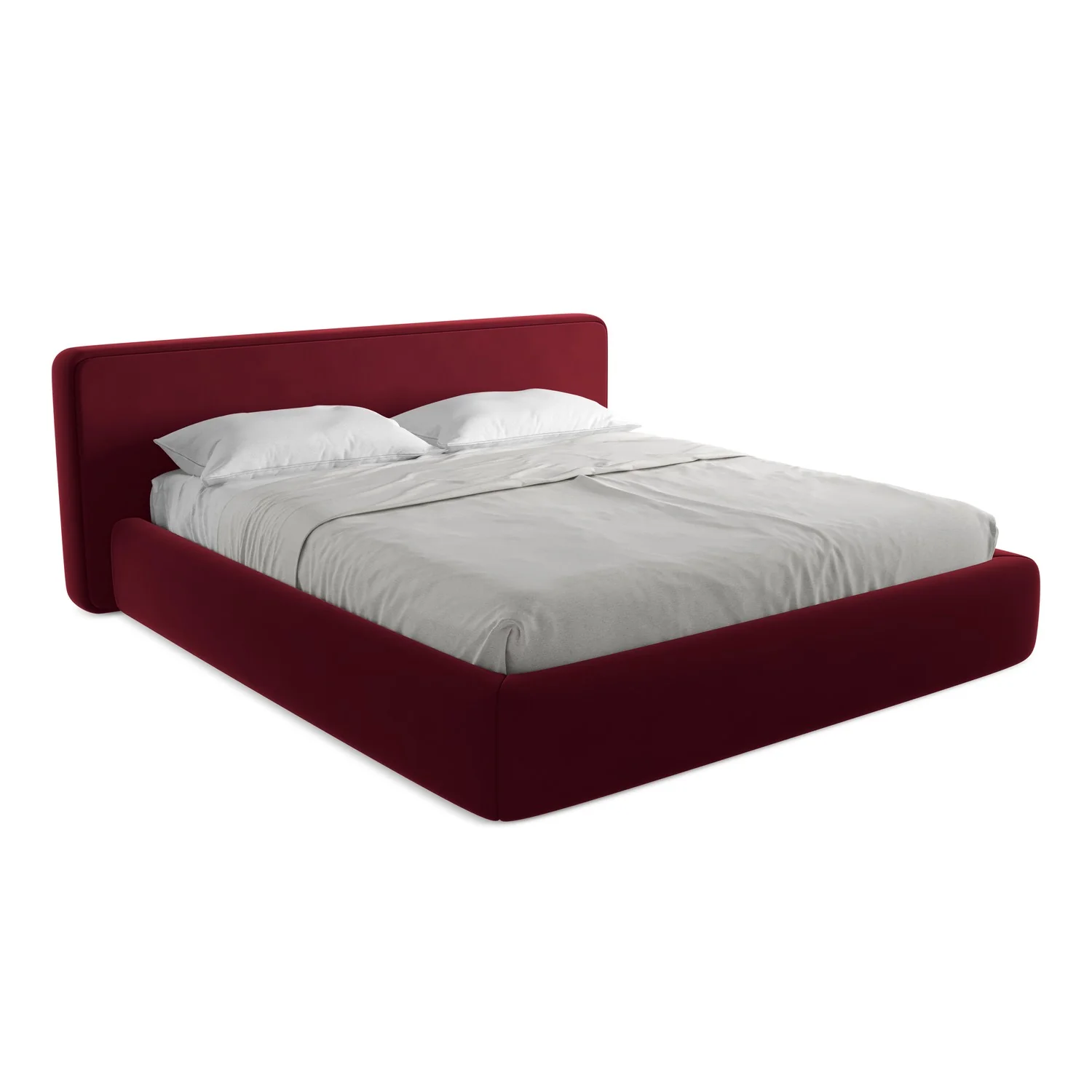LaMiaSofa Bed met opbergruimte Firenze – velours – bourgondië – 220×22