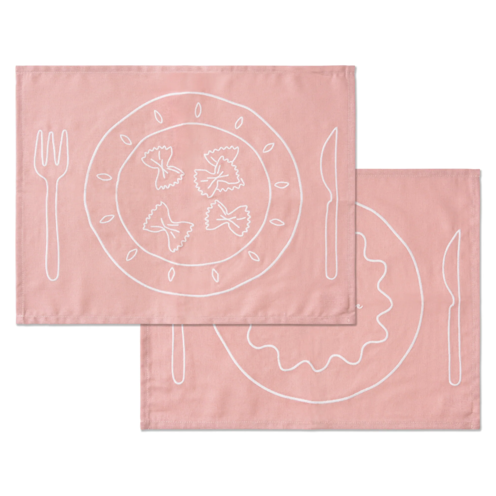 Kulu Club placemats – pasta borden – linnenmix – set van 2