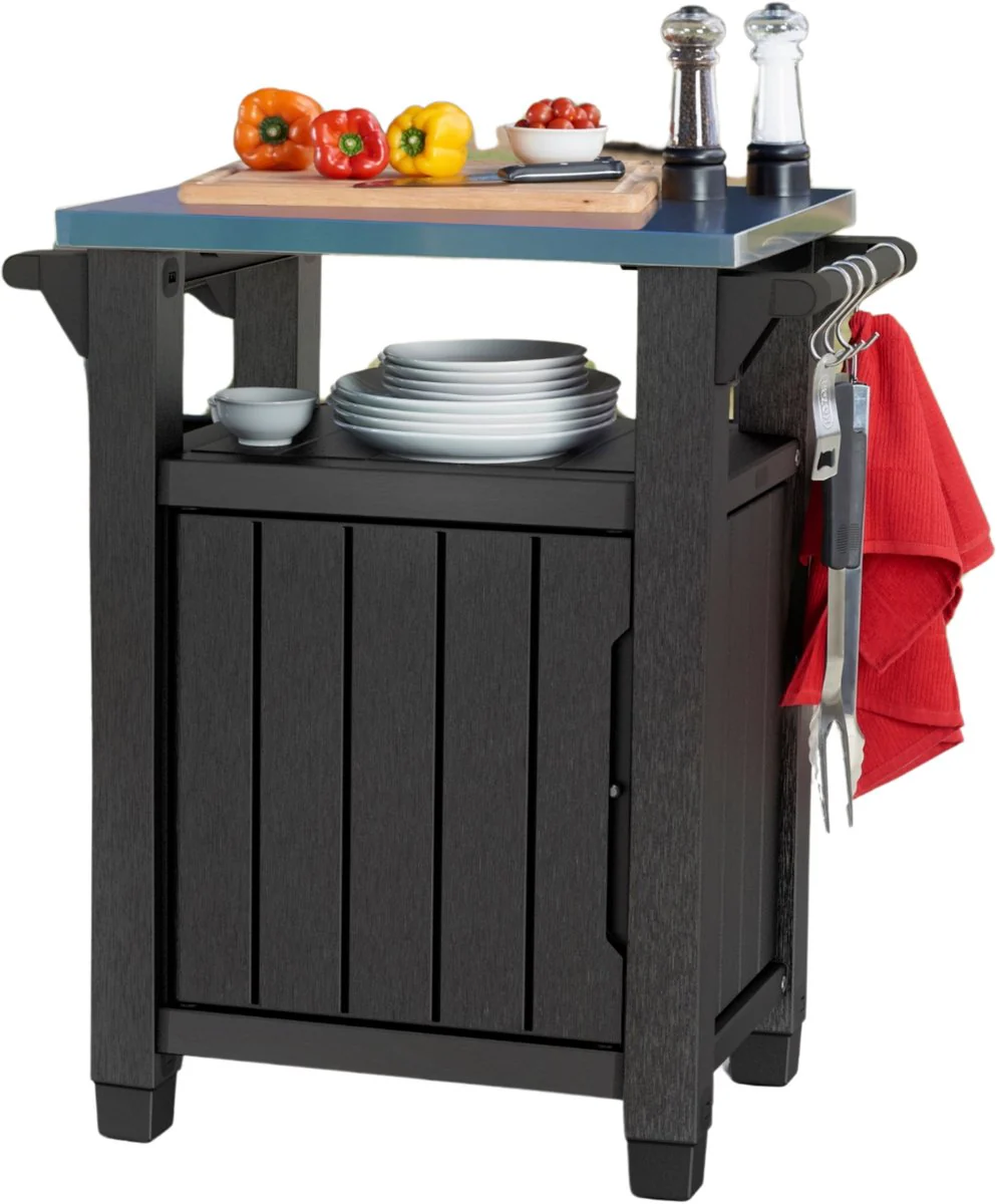 Keter Unity Classic BBQ tafel – 76,4x52x90cm – 93L – Grafiet