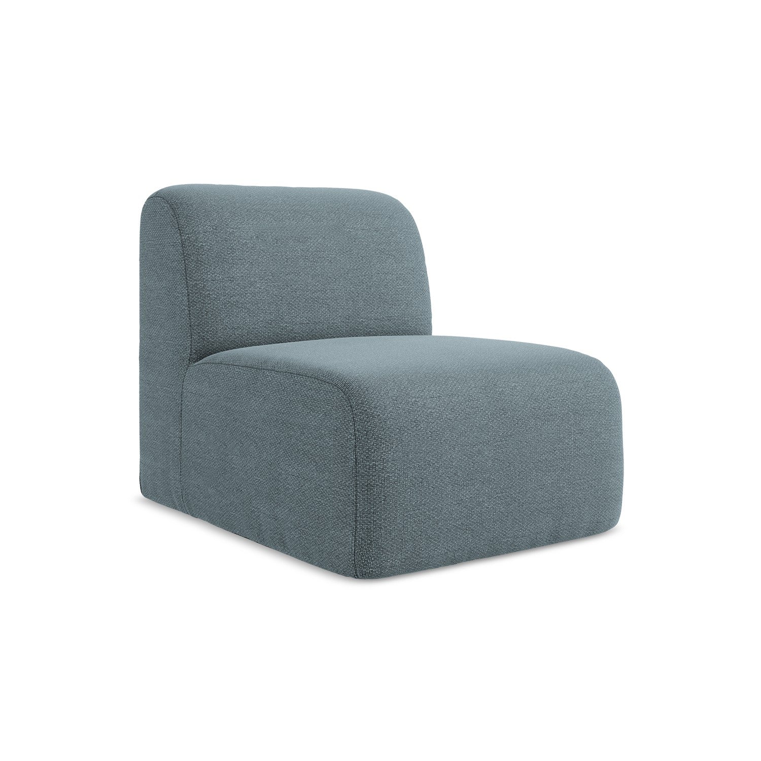 LaMiaSofa Bankmodule midden Cervo – bouclé – jeans – 70x94x75