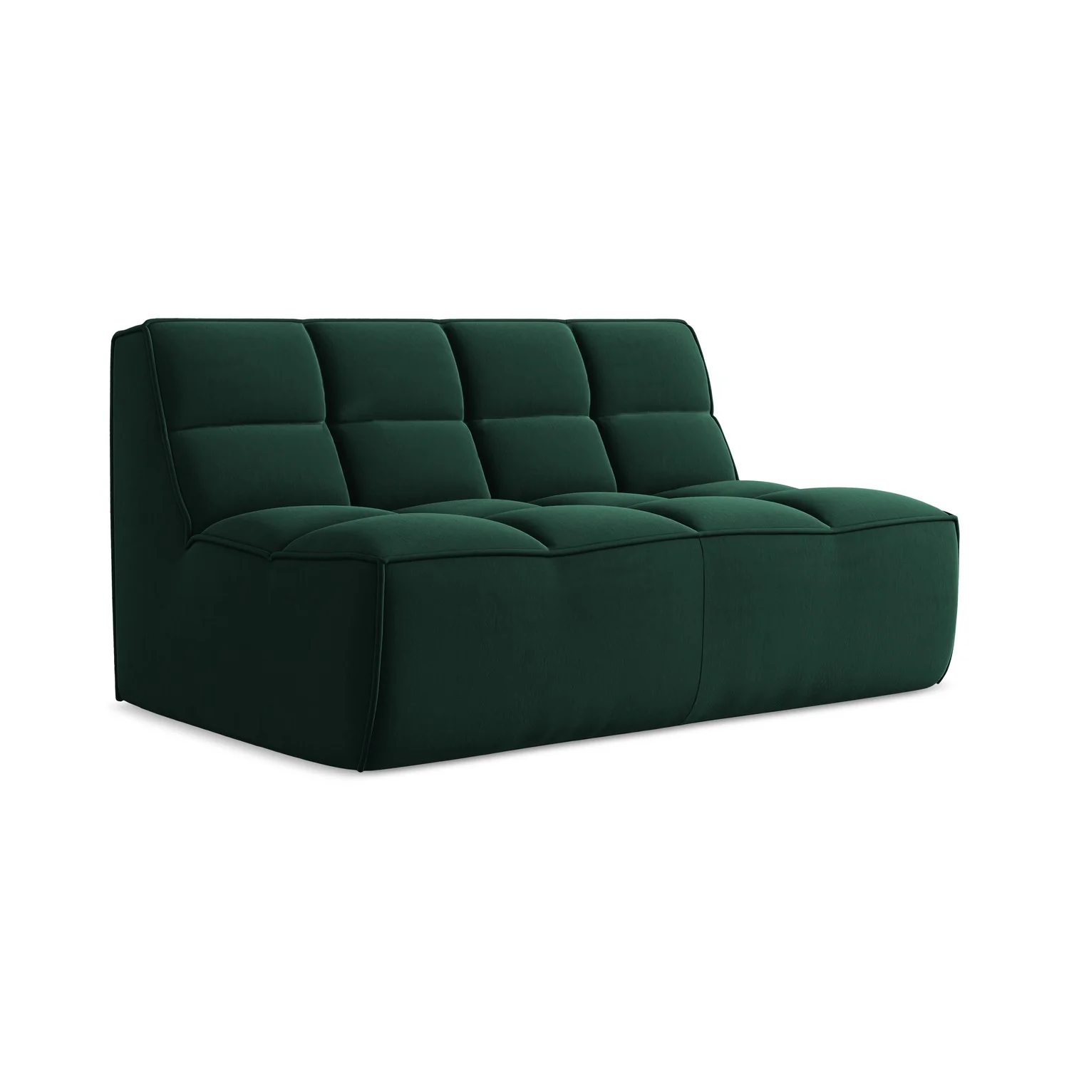 LaMiaSofa Tweezits modulaire bank Belluno – velours – flessengroen – 1