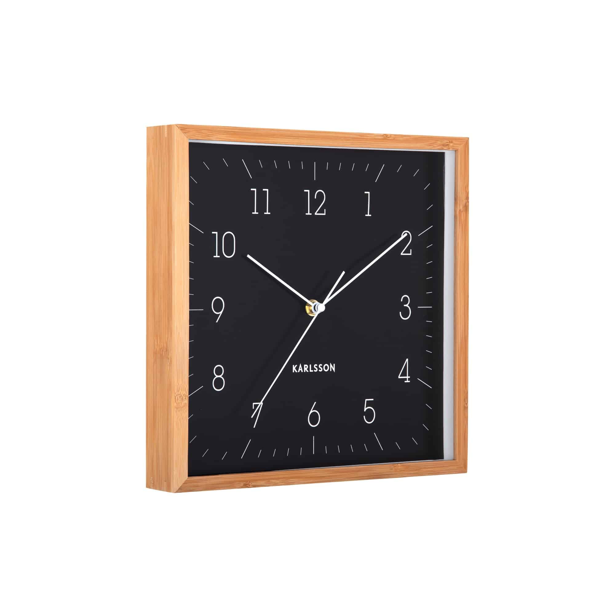 Karlsson wandklok Neat Cuadrado – zwart – 4.5×29.2×29.2cm