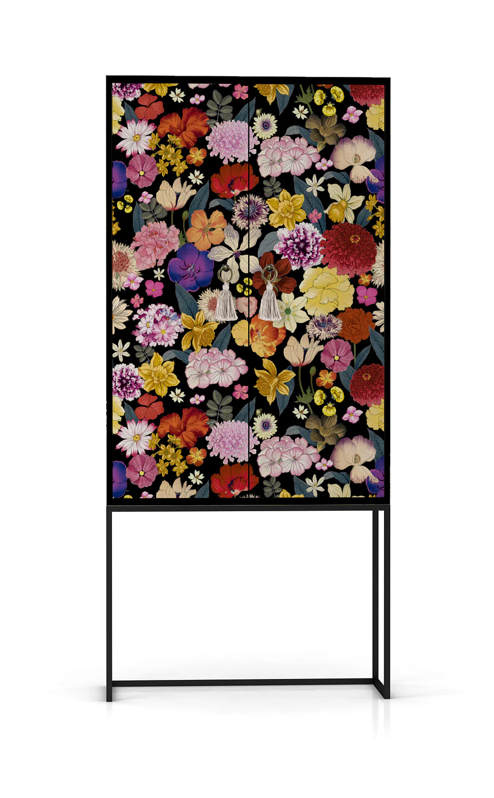 Kast dressoir met 2 deuren van MDF met WILD BEAUTY patroon