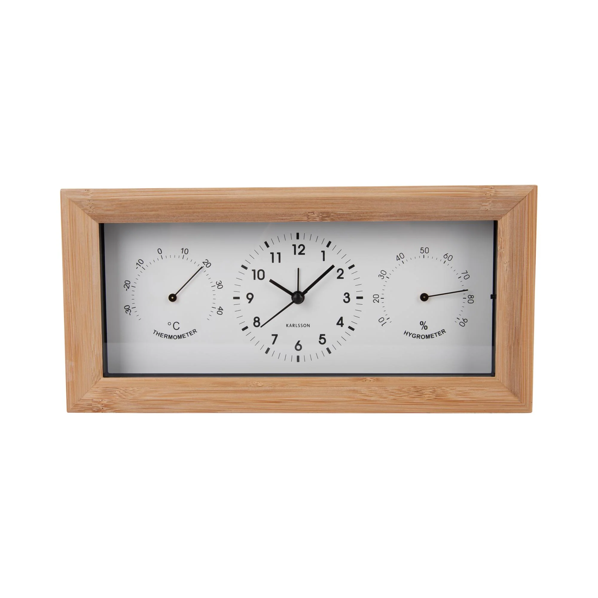 Karlsson wekker Neat Rectangle – wit – 26×5.4×12.8cm – Vaderdag – Vade