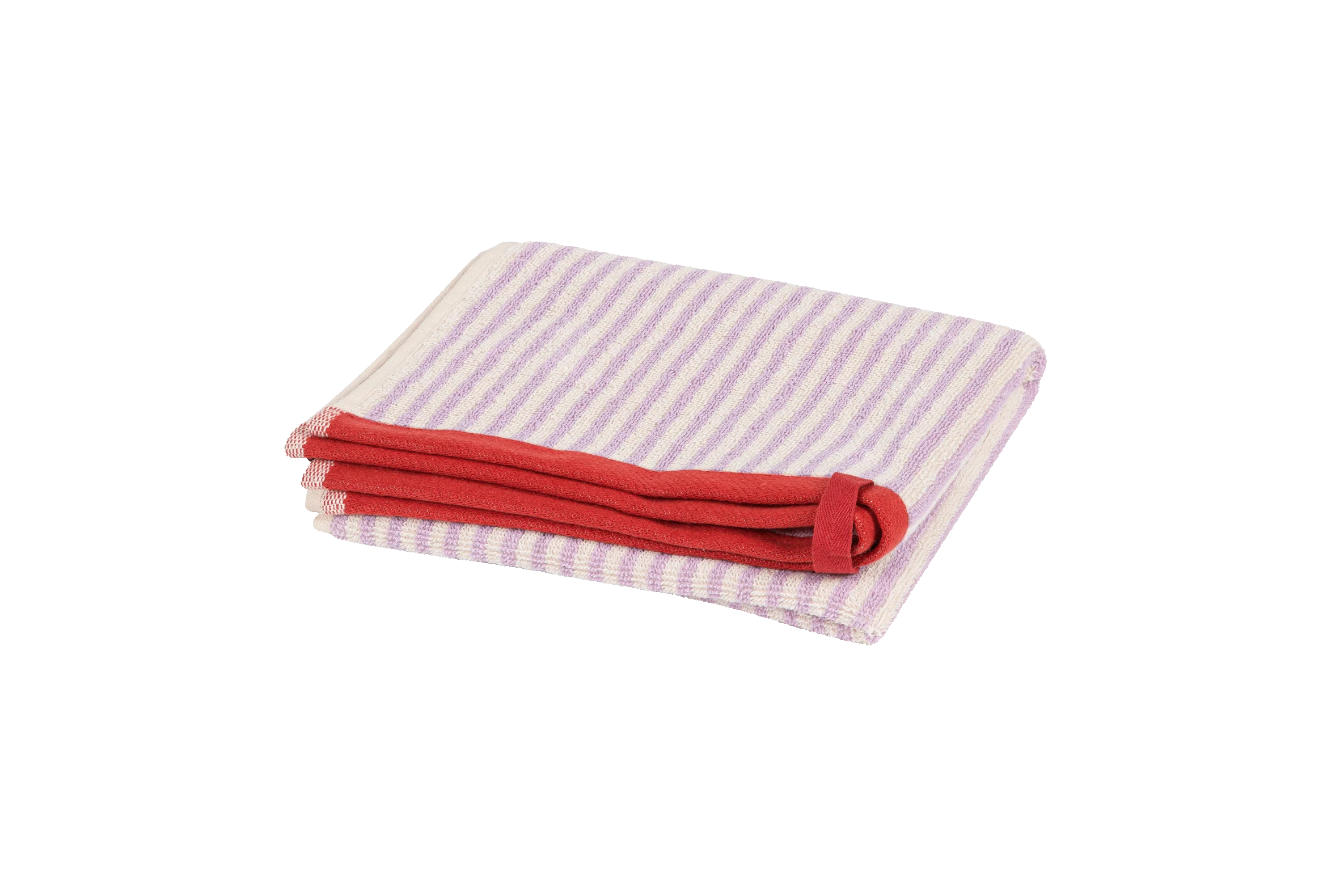 noo.ma Gobo handdoek 25 x 29 cm – Pastel Lilac gestreept katoen