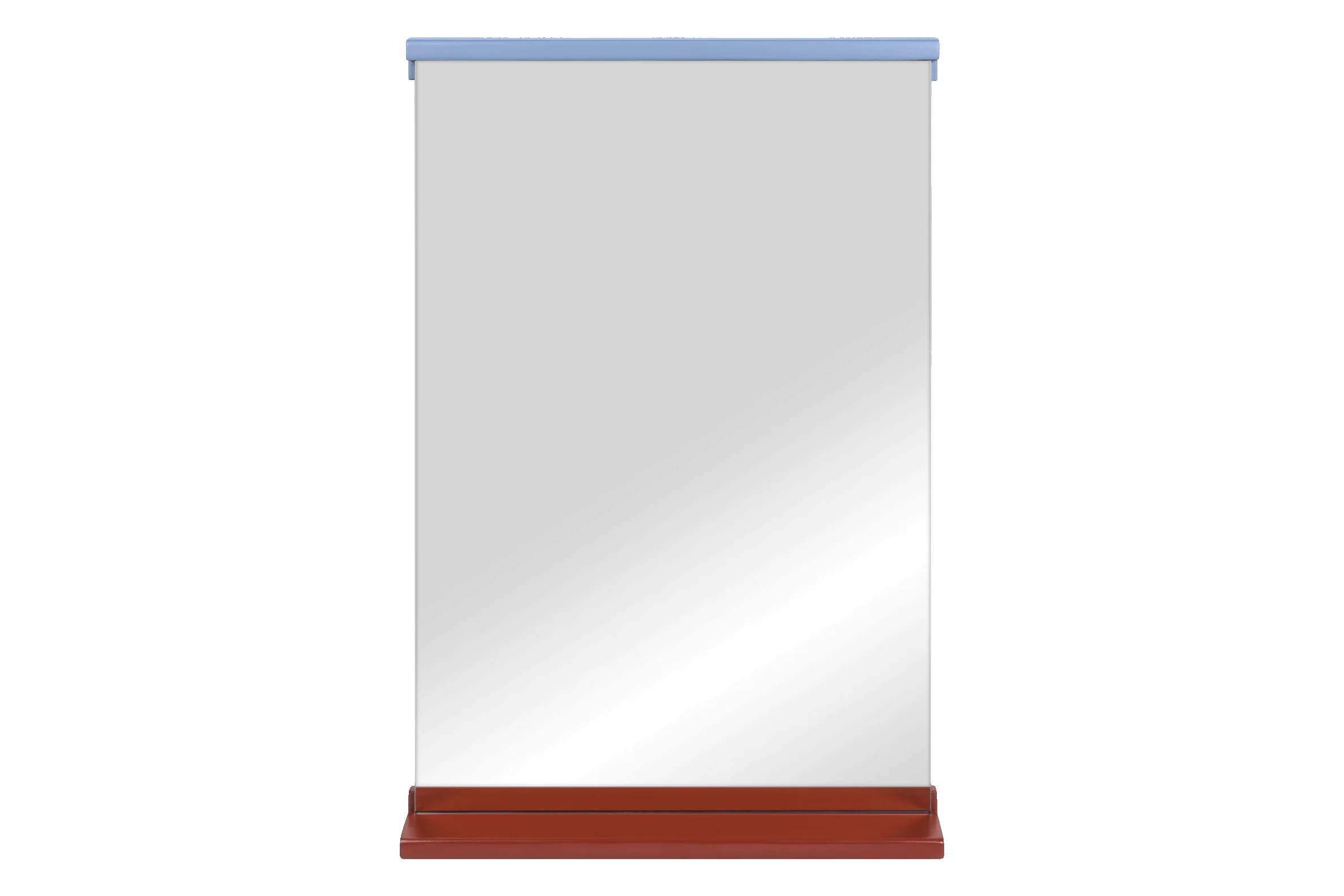 noo.ma Lun wandspiegel 75 x 50 cm – houten frame, Auburn Red & Frosty
