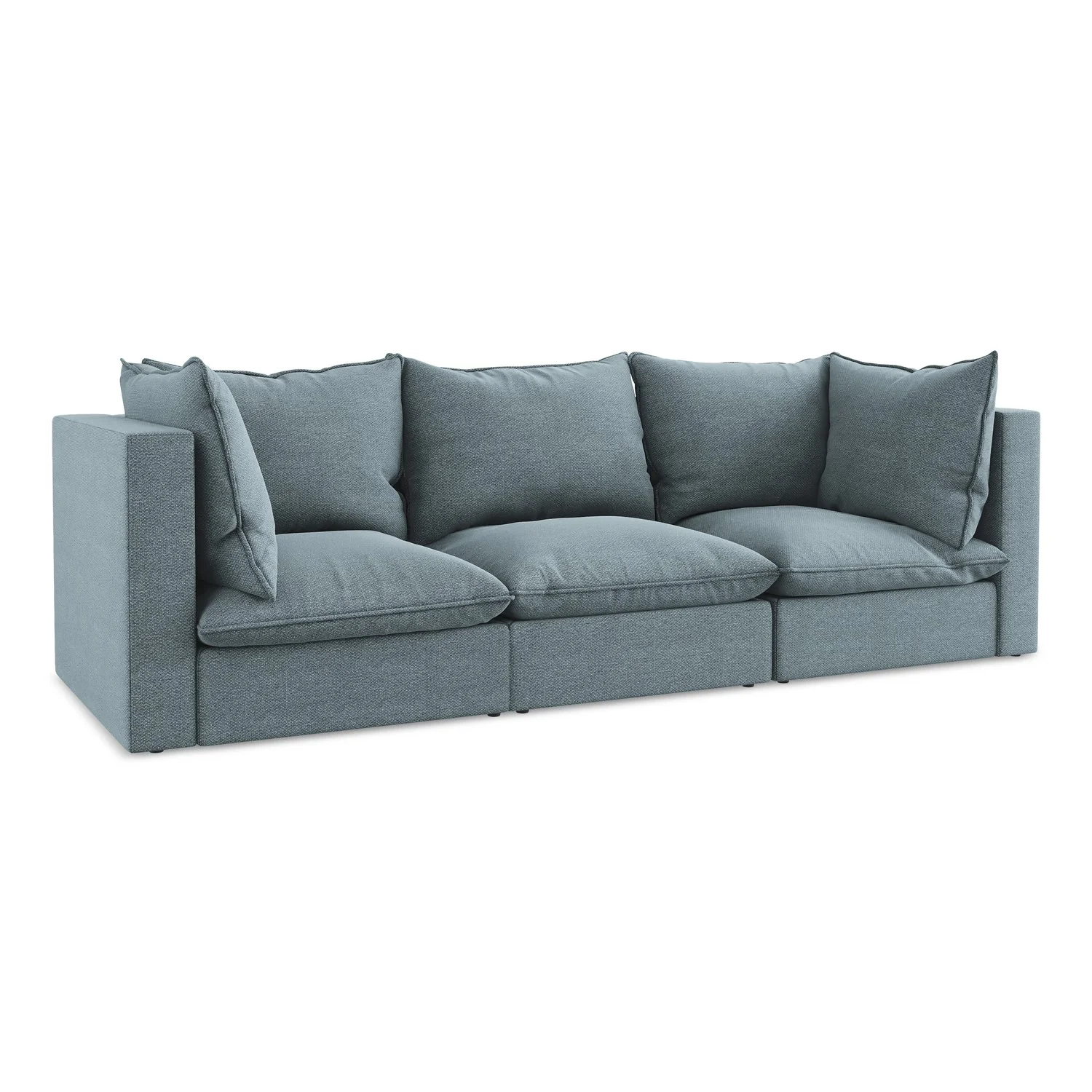 LaMiaSofa 3-zits bank Ravenna – bouclé – jeans – 255x90x77