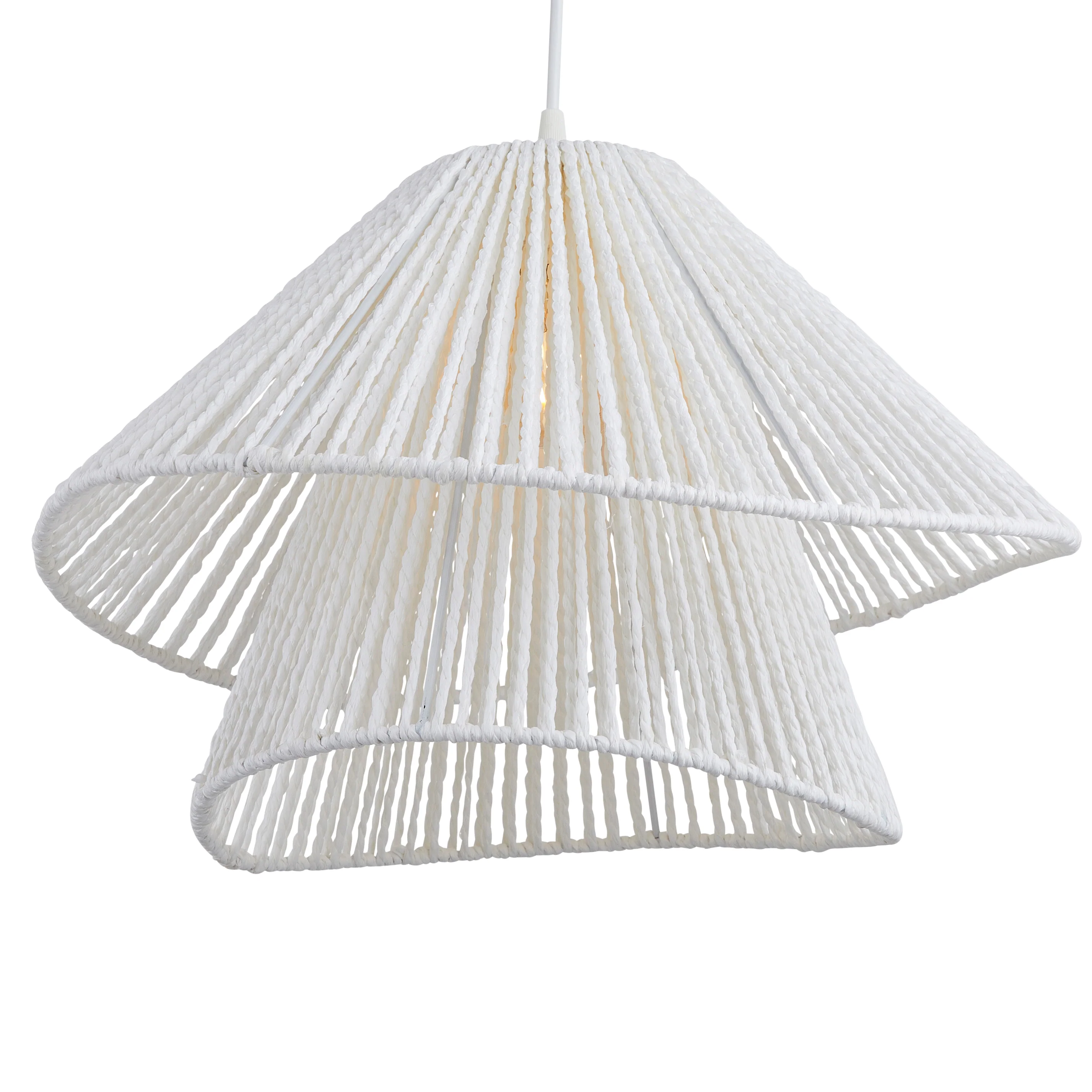 Hanglamp Rotan Wit Ø35 cm – Pendra