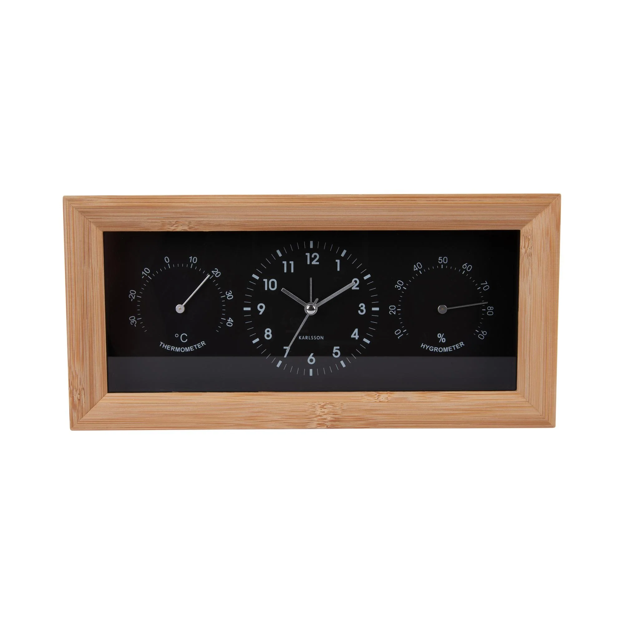 Karlsson wekker Neat Rectangle – zwart – 26×5.4×12.8cm – Vaderdag – Va