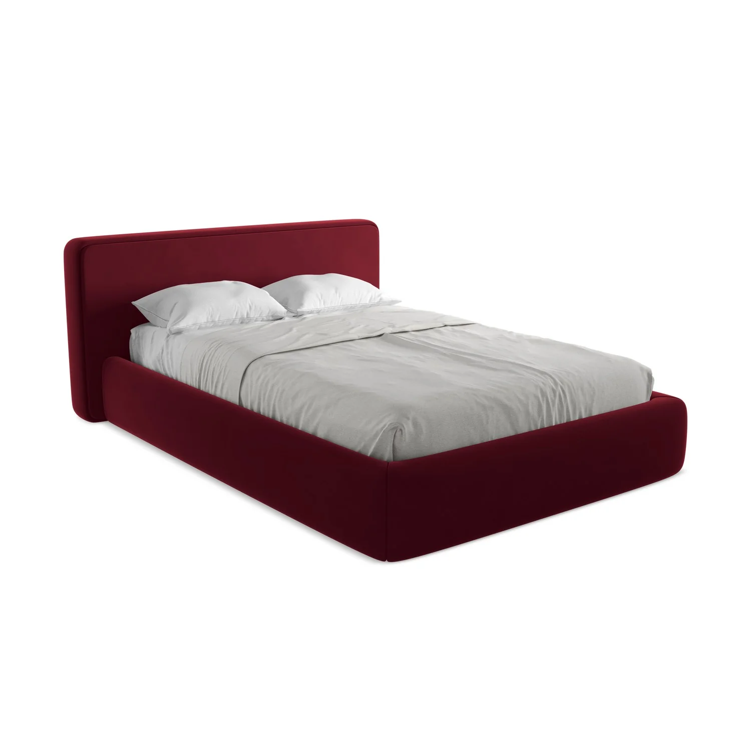 LaMiaSofa Bed met opbergruimte Firenze – velours – bourgondië – 180×22