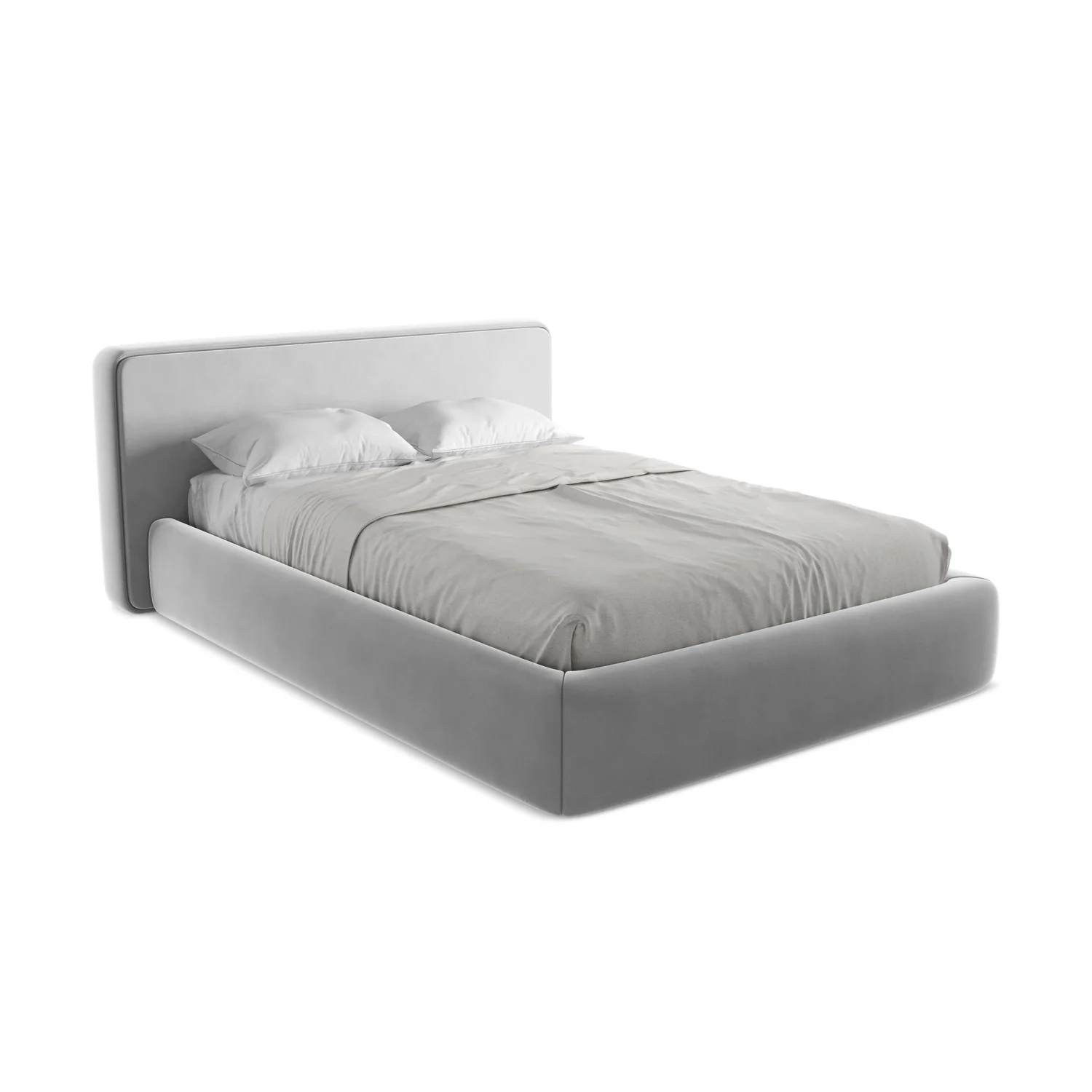 LaMiaSofa Bed met opbergruimte Firenze – velours – grijs – 180x225x82