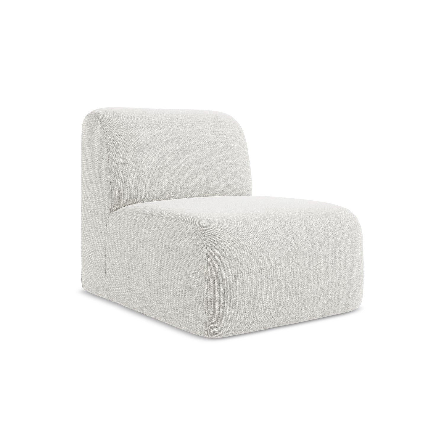 LaMiaSofa Bankmodule midden Cervo – bouclé – wit – 70x94x75