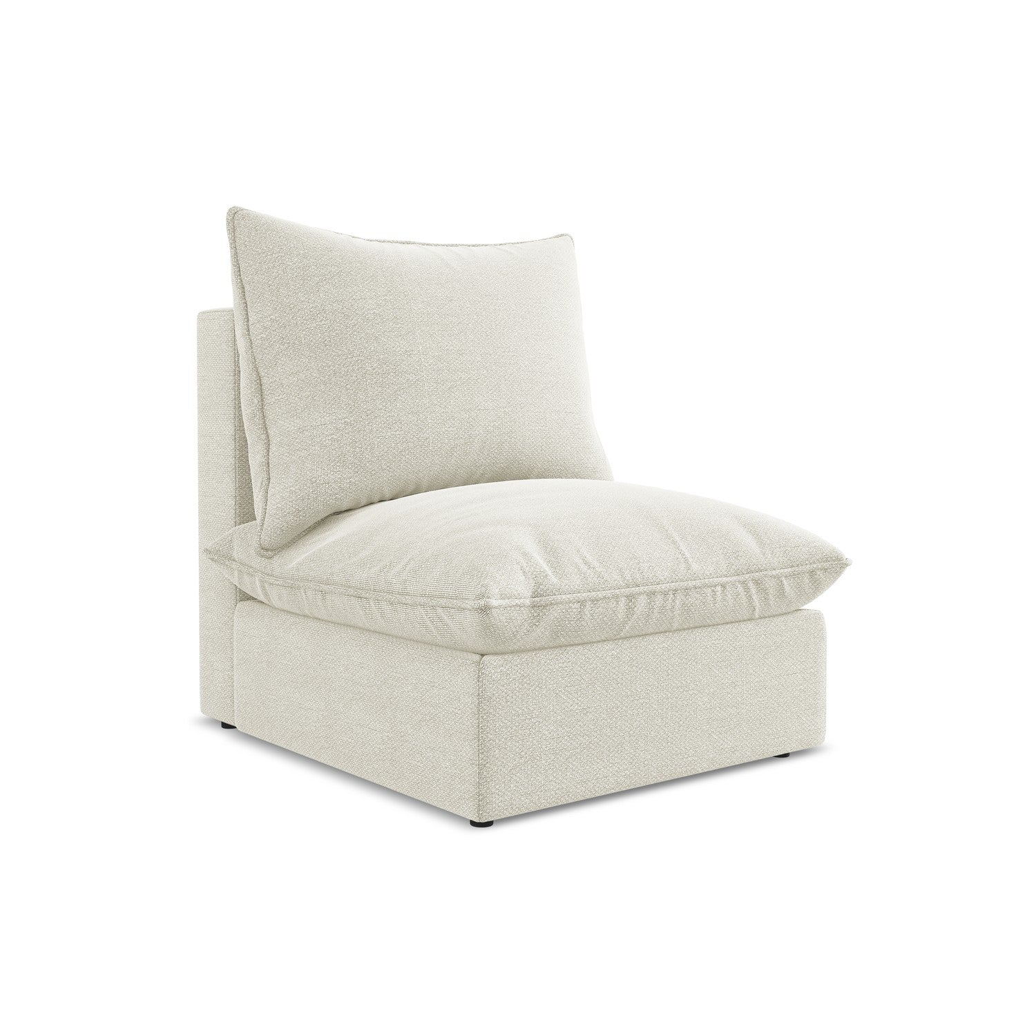 LaMiaSofa Bankmodule midden Ravenna – bouclé – zand – 75x90x77