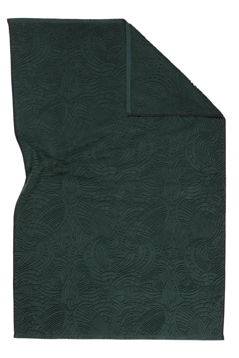 MOOOI Dodo Pavone – Douchehanddoek – Donker Groen – 100×150 / 40×49 In