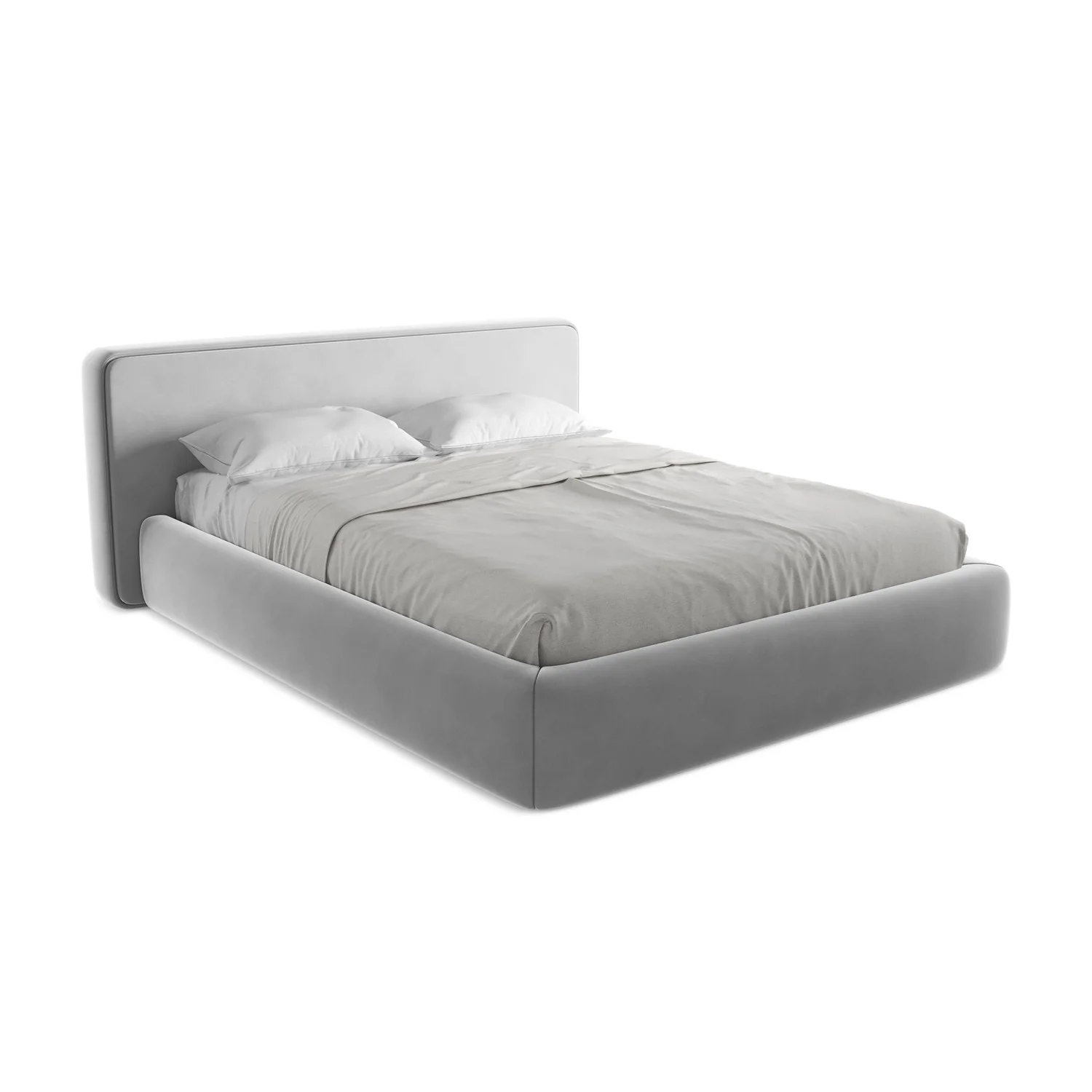 LaMiaSofa Bed met opbergruimte Firenze – velours – grijs – 200x225x82