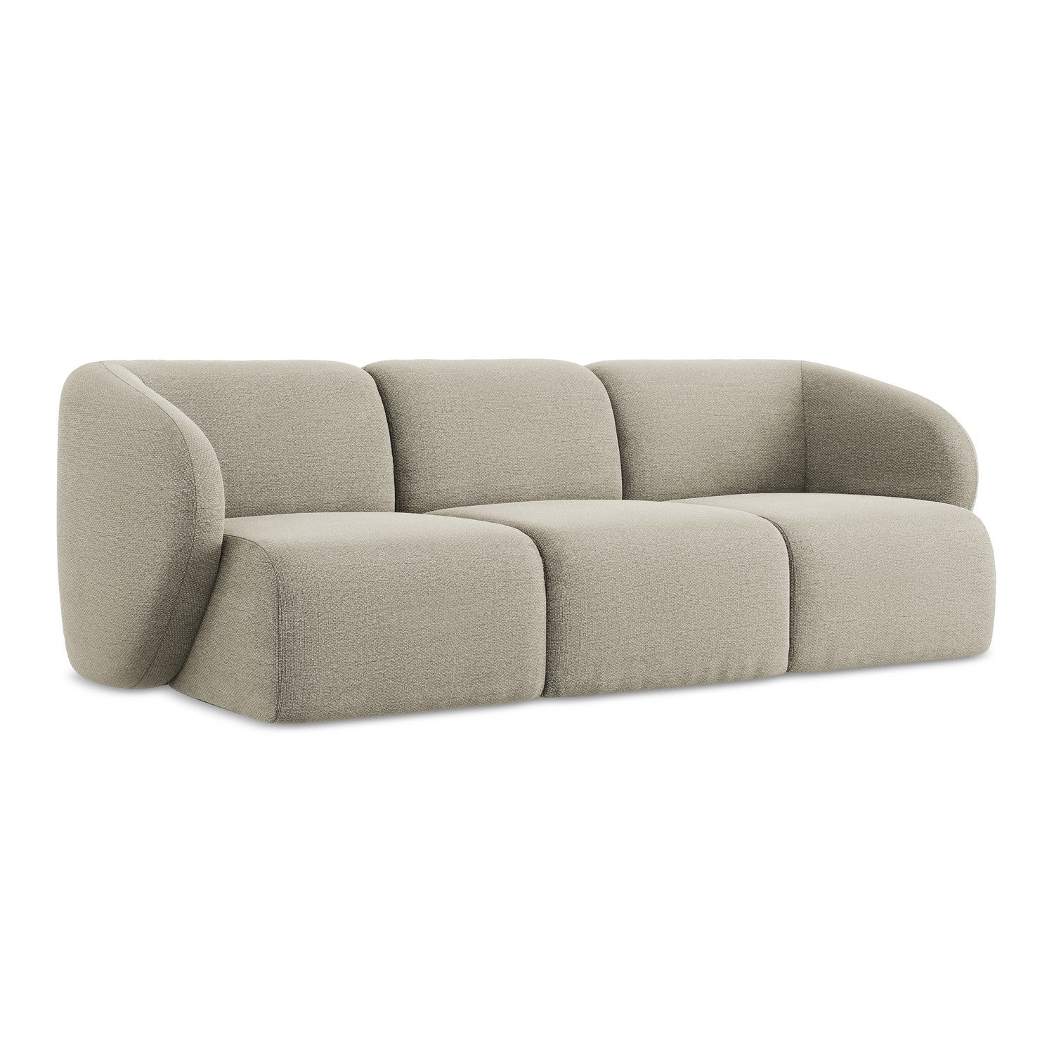 LaMiaSofa 3-zits bank Cervo – bouclé – taupe – 244x94x75